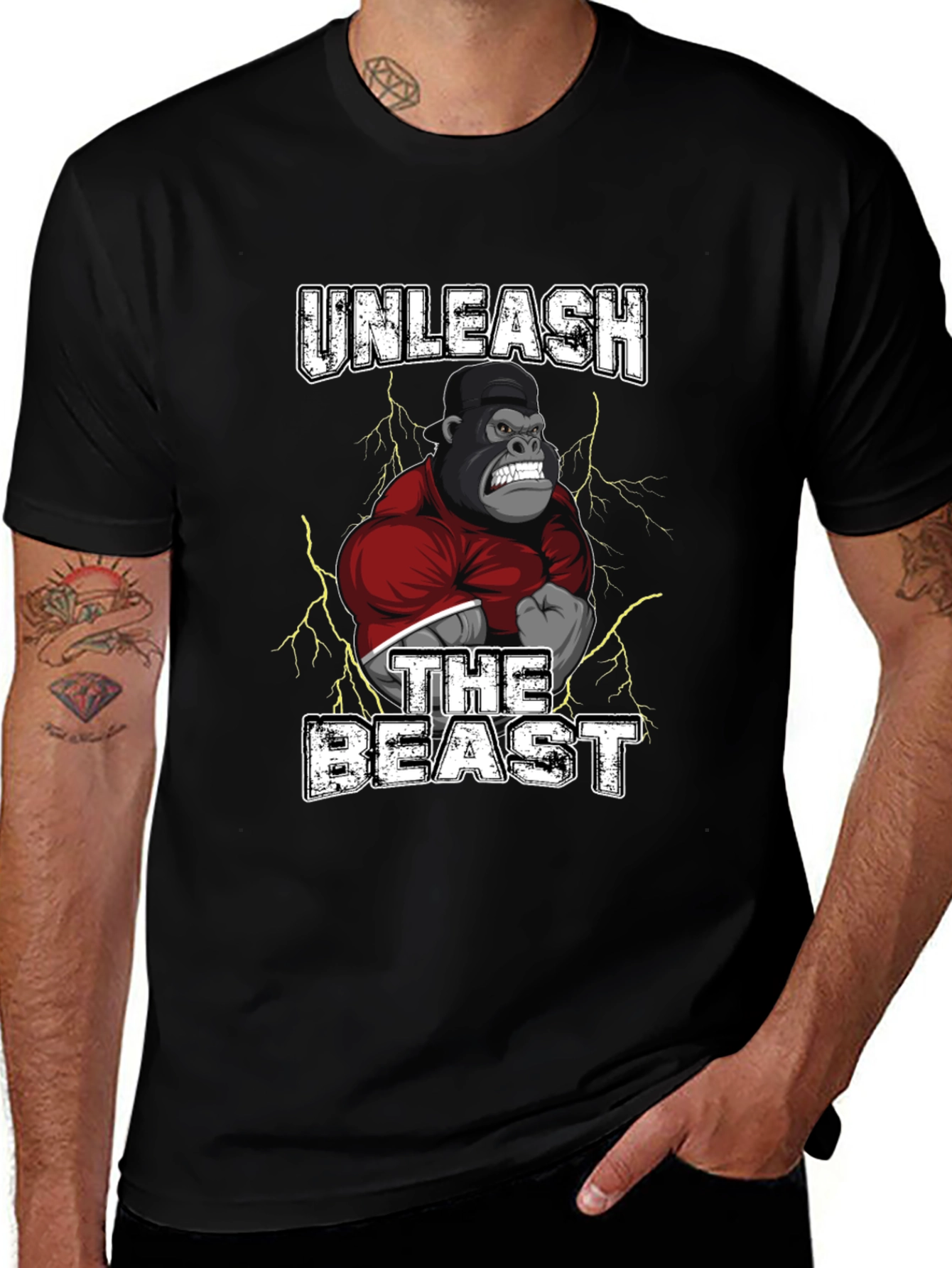 Unleash the Beast Gorilla Graphic T-Shirt