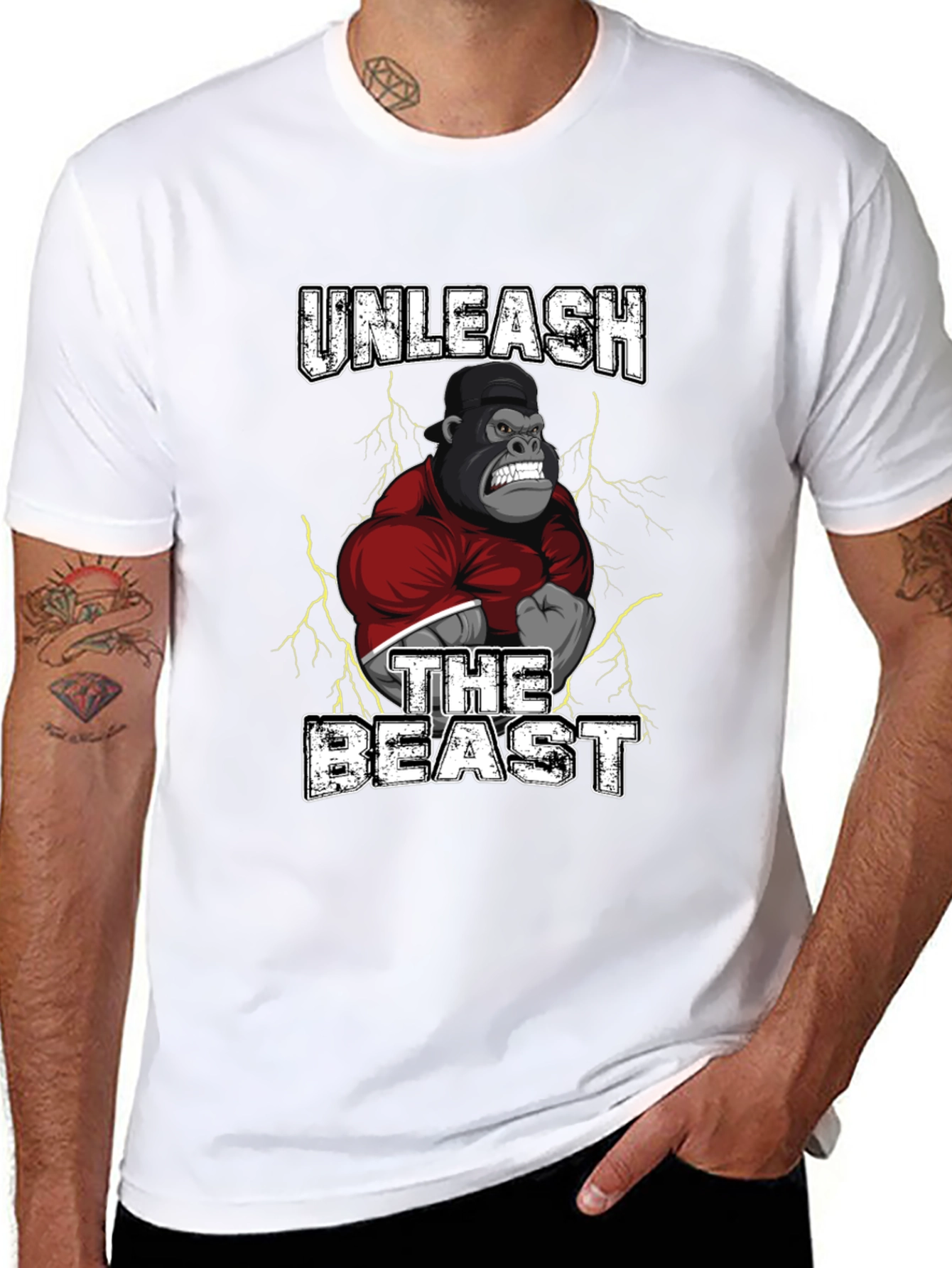 Unleash the Beast Gorilla Graphic T-Shirt