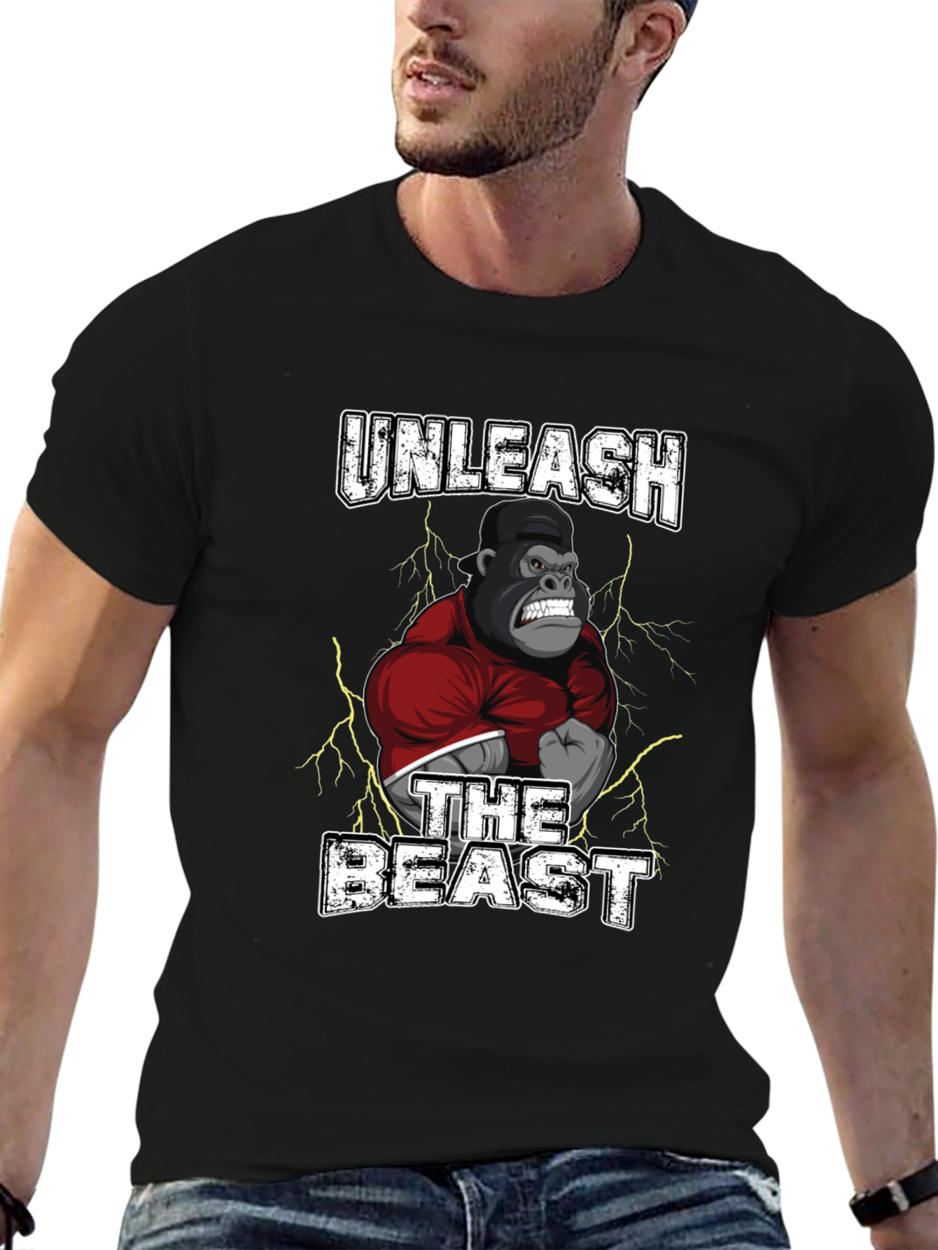 Unleash the Beast Gorilla Graphic T-Shirt