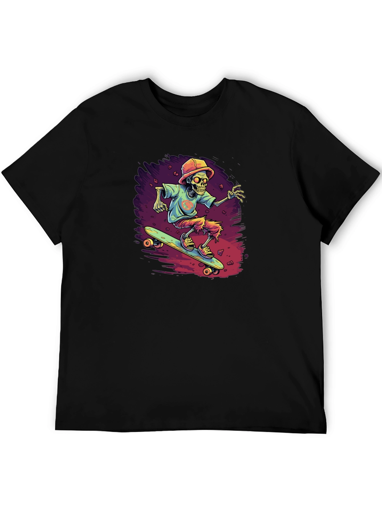 Skateboarding Skeleton Graphic Tee