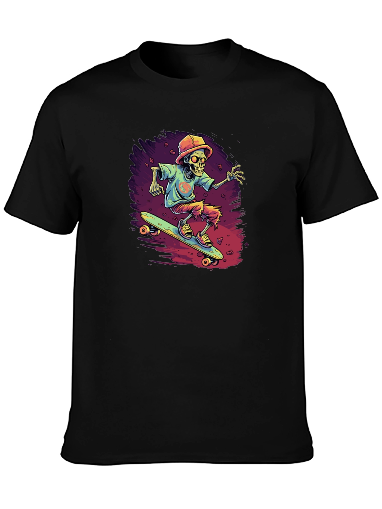 Skateboarding Skeleton Graphic Tee