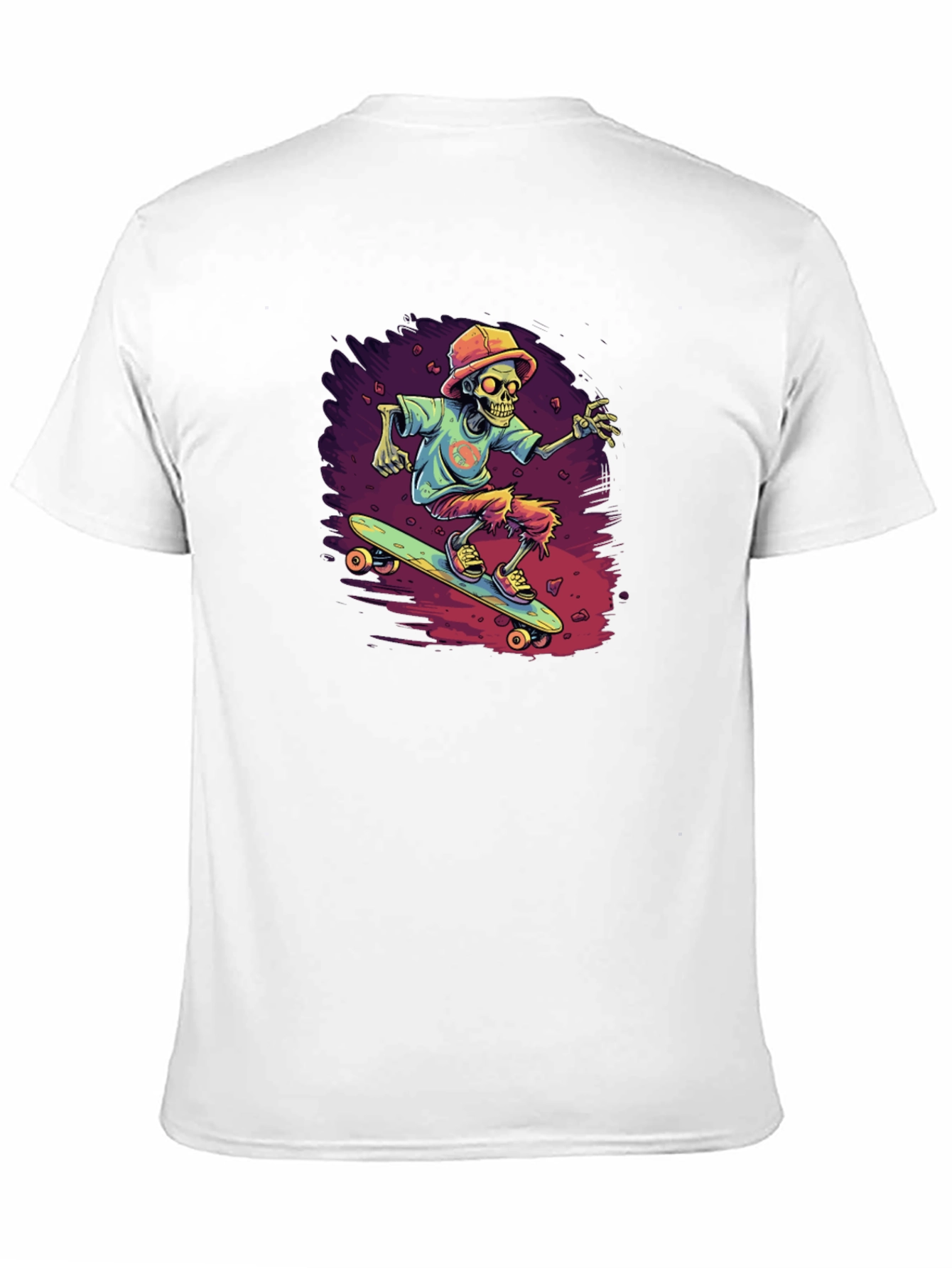 Skateboarding Skeleton Graphic Tee