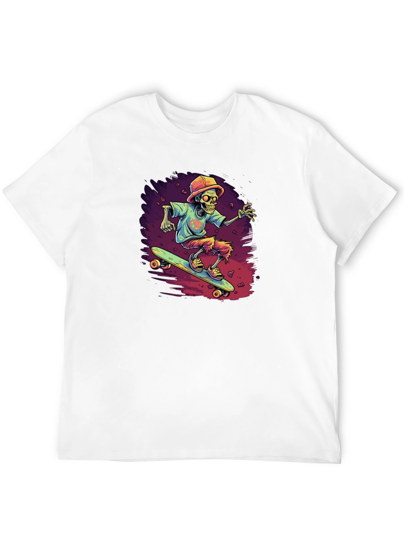 Skateboarding Skeleton Graphic Tee