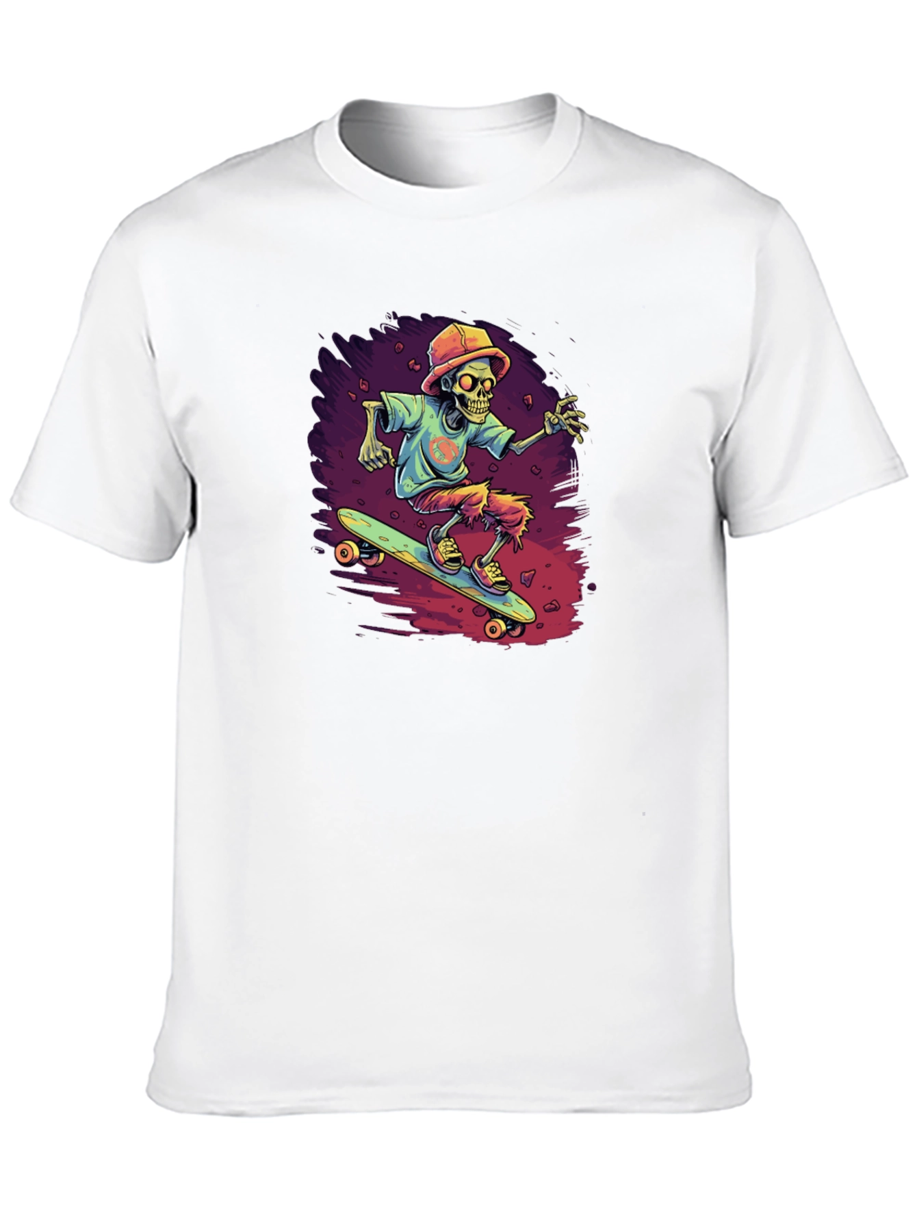 Skateboarding Skeleton Graphic Tee