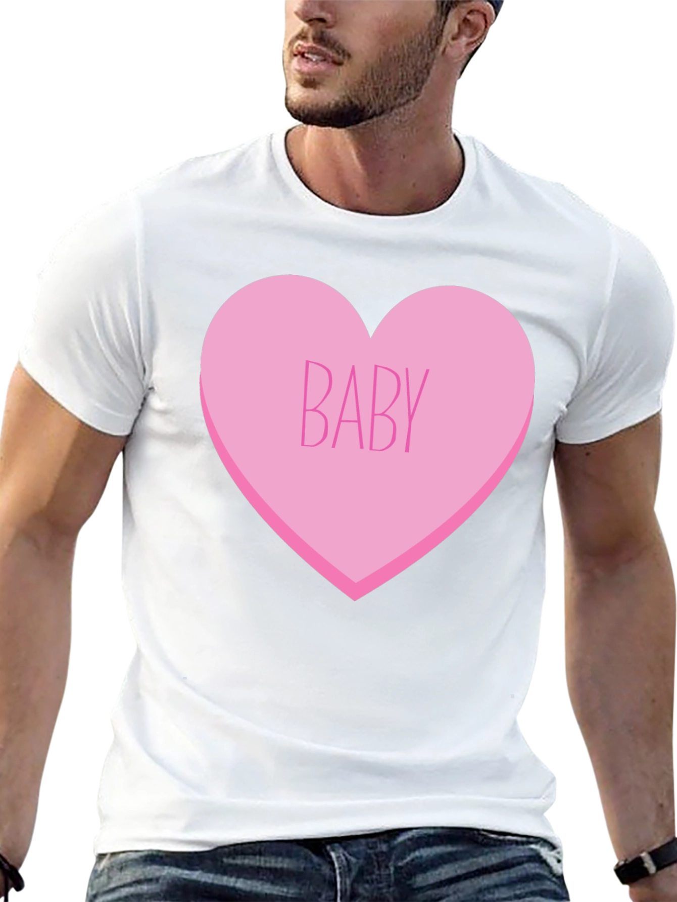 Baby Heart Graphic Tee - Black
