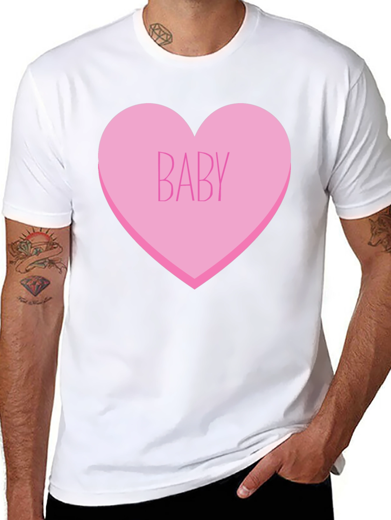 Baby Heart Graphic Tee - Black