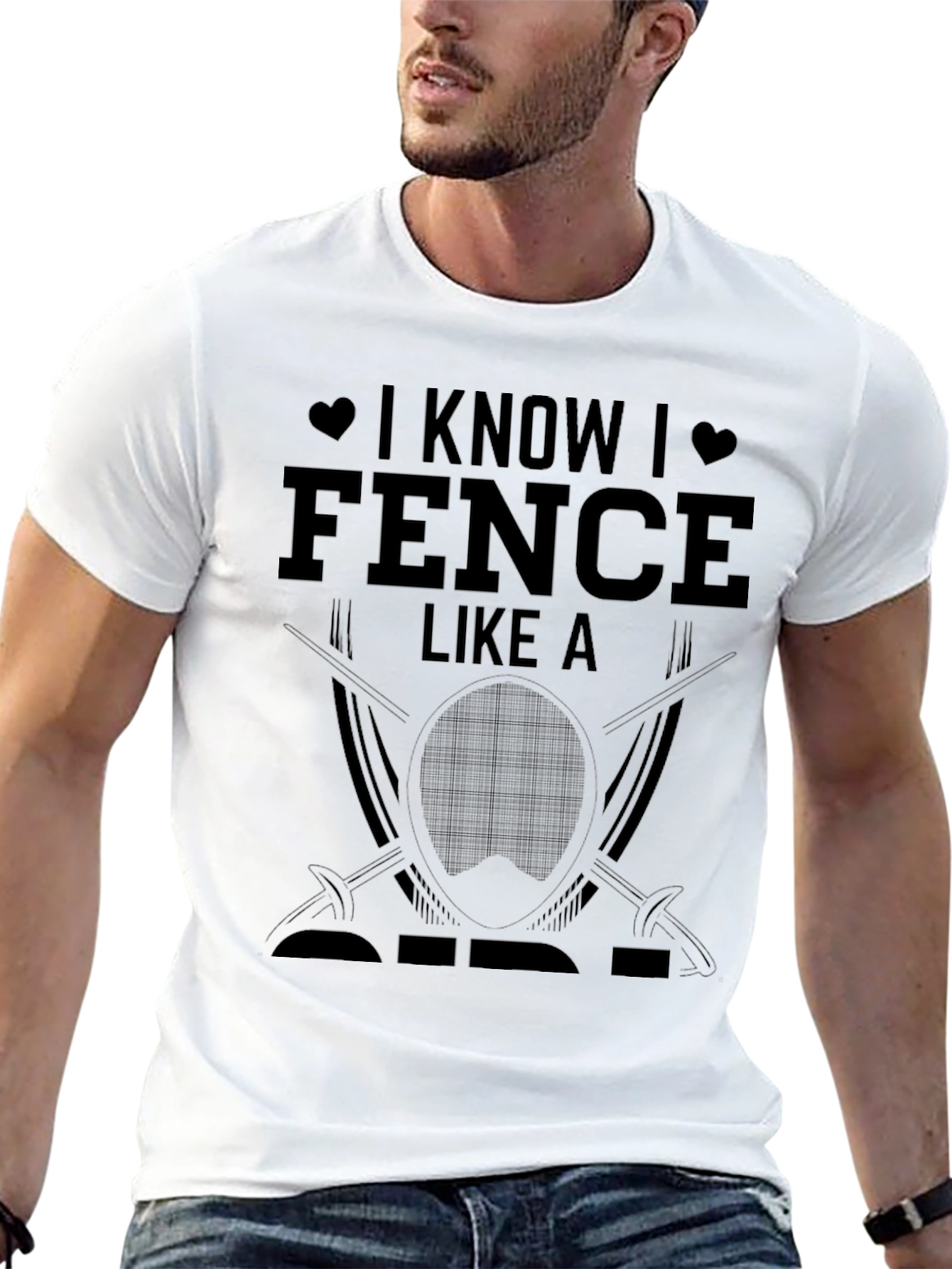 I Know I Fence Like a Pro Black T-Shirt