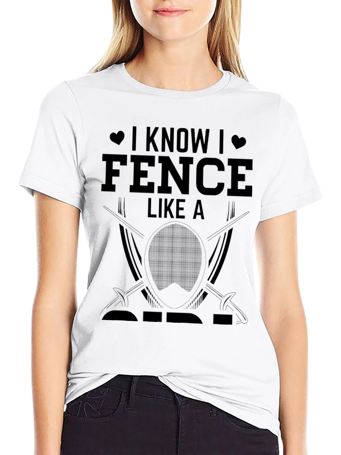 I Know I Fence Like a Pro Black T-Shirt
