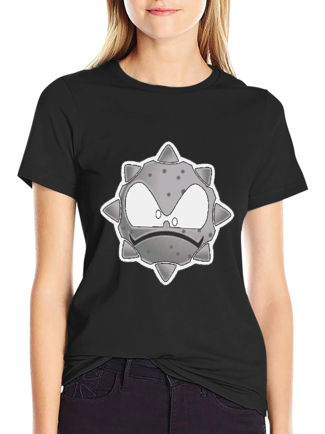 Spiky Grey Character Graphic Tee