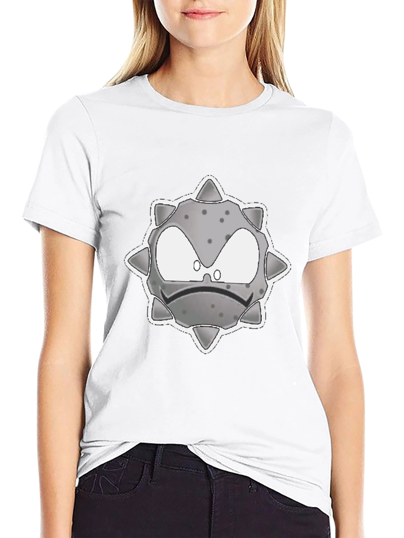 Spiky Grey Character Graphic Tee