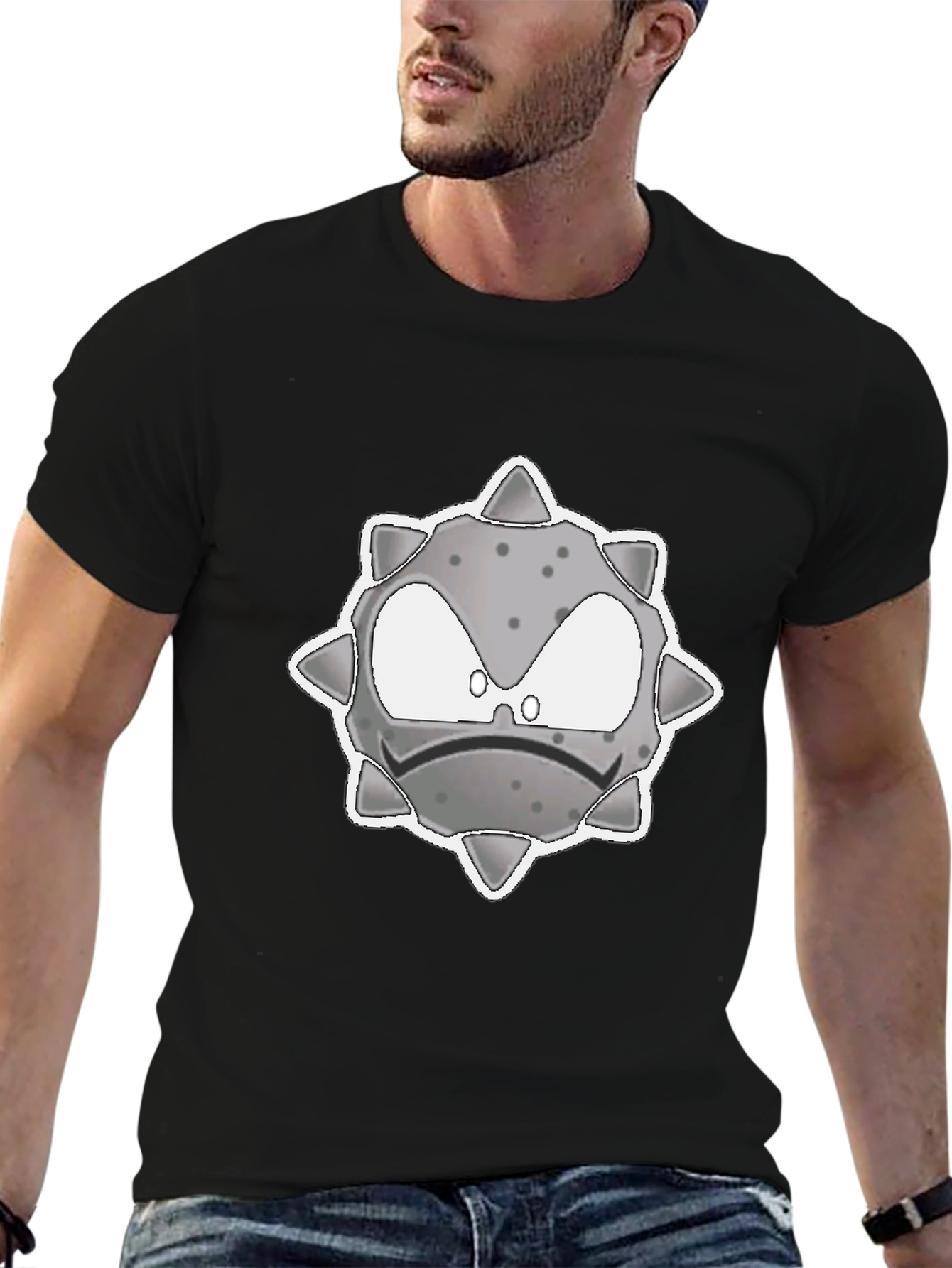 Spiky Grey Character Graphic Tee
