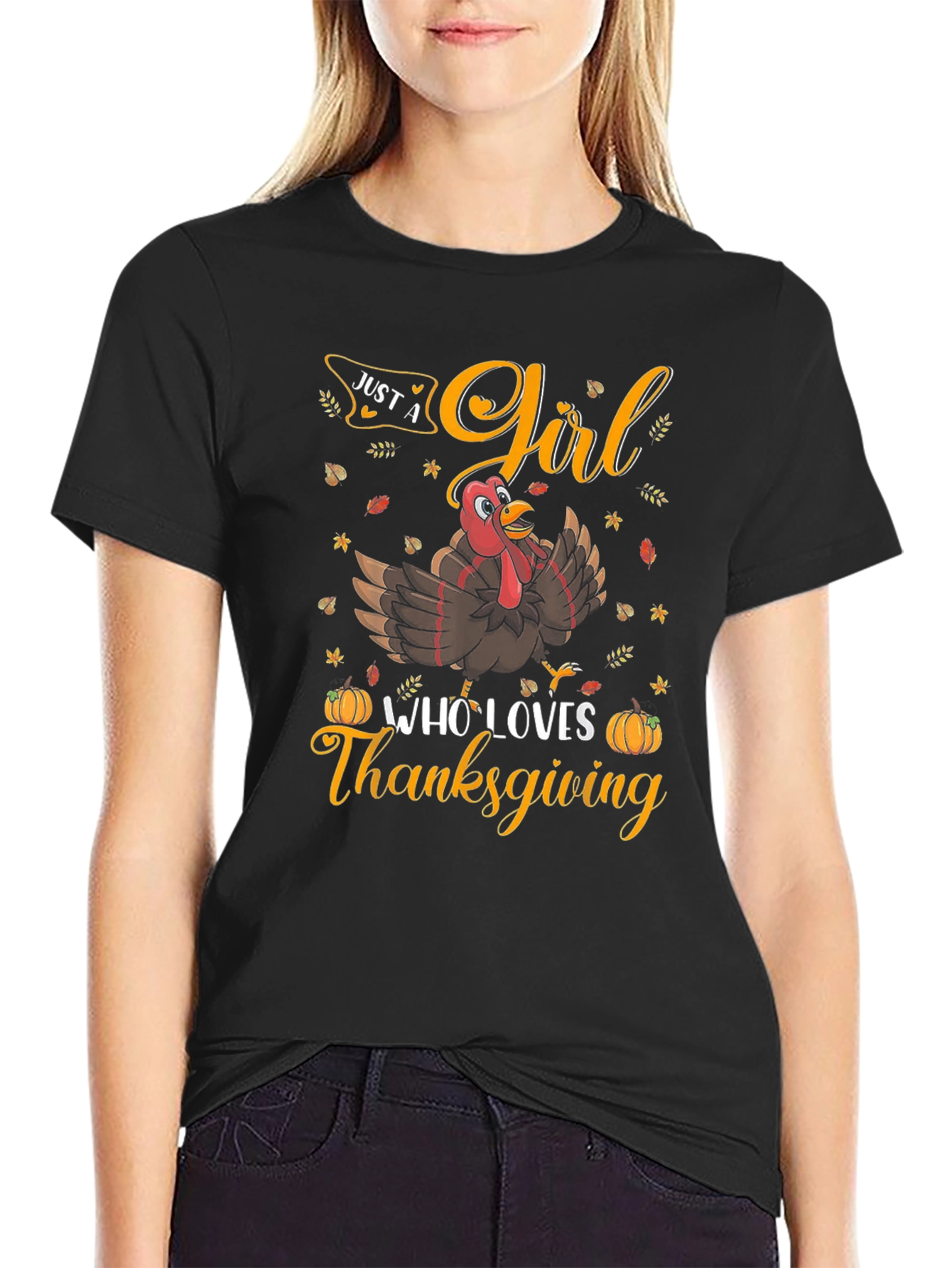 Thanksgiving Girl Turkey T-Shirt
