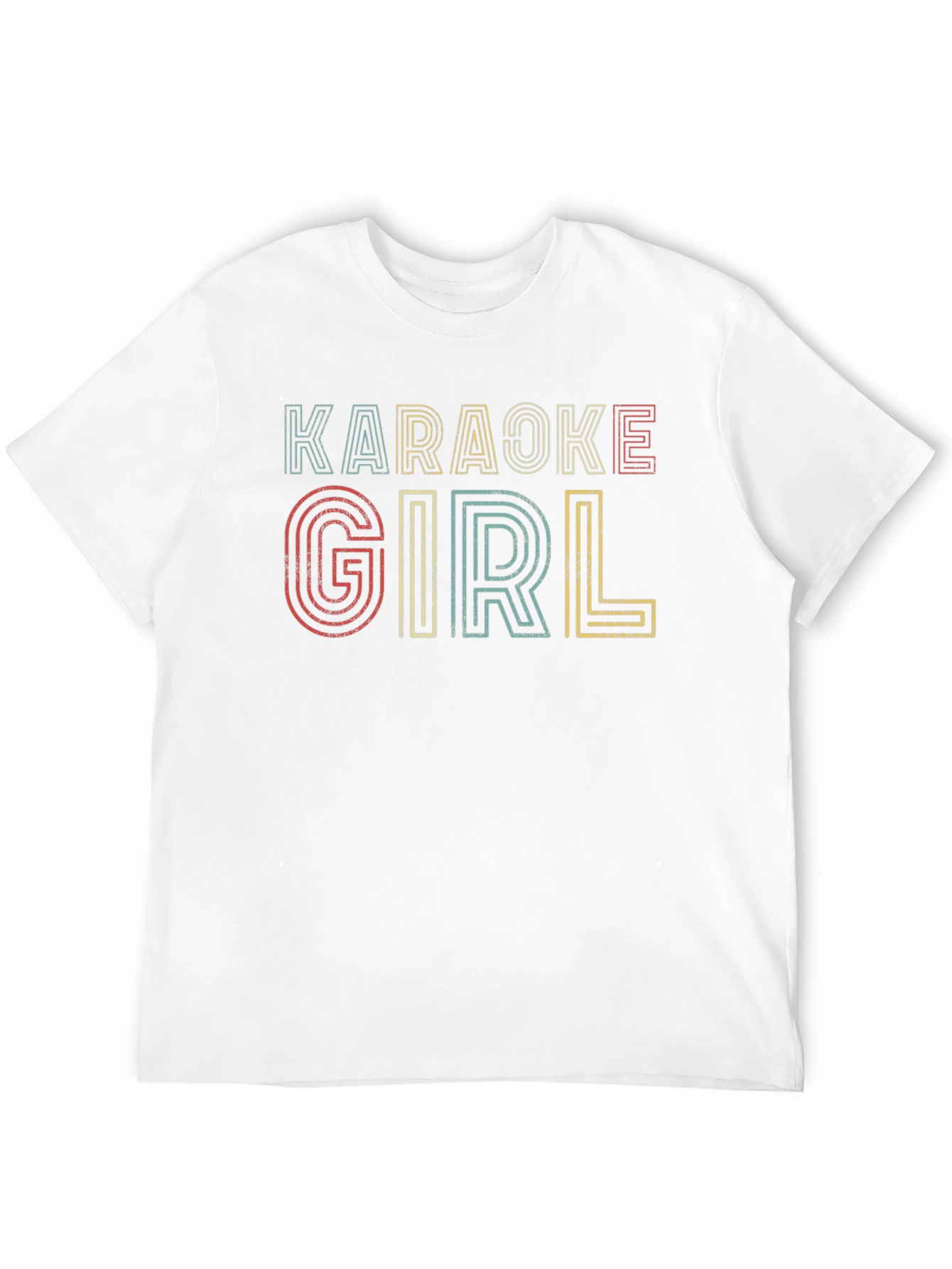 Karaoke Girl Retro Style Graphic T-Shirt
