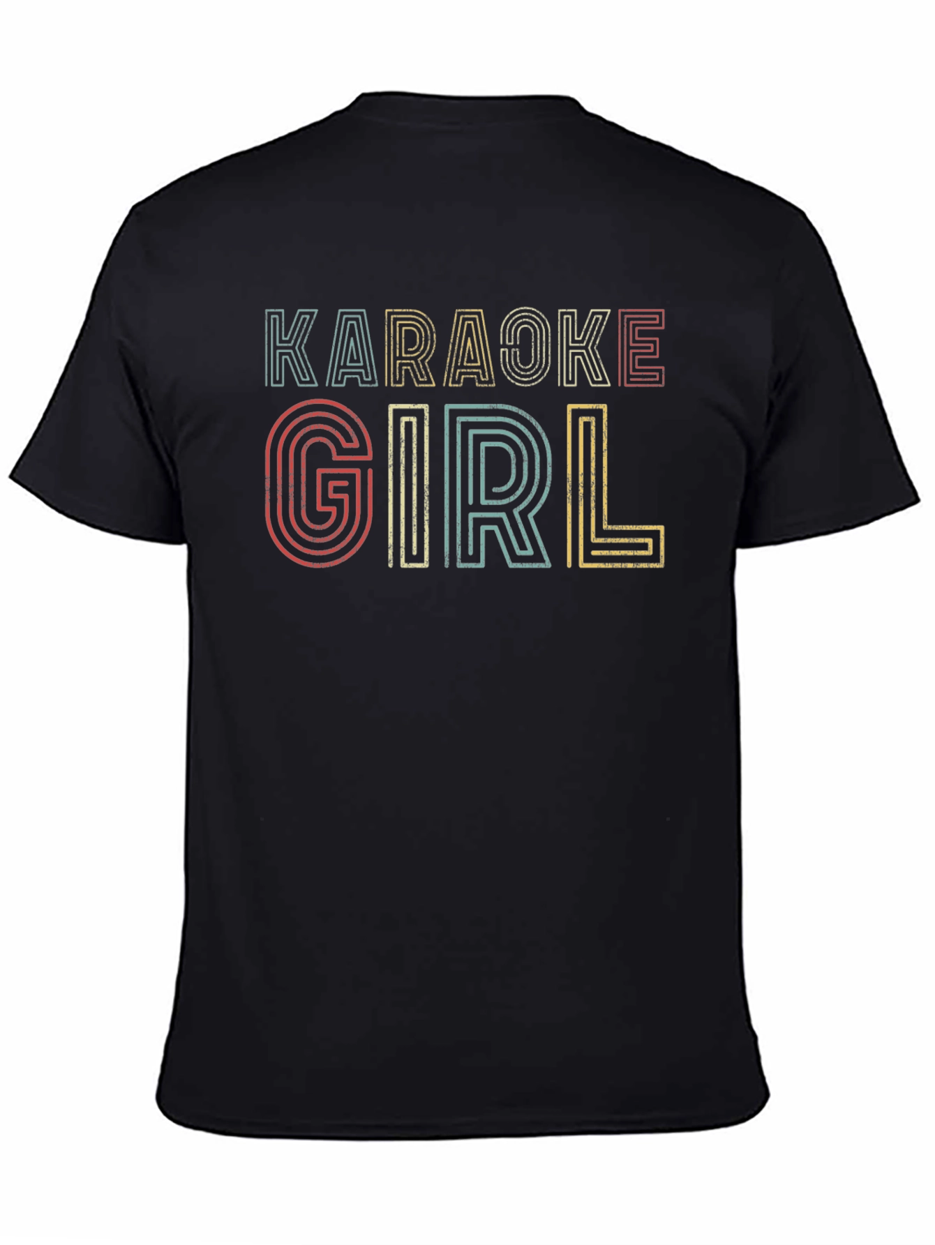 Karaoke Girl Retro Style Graphic T-Shirt