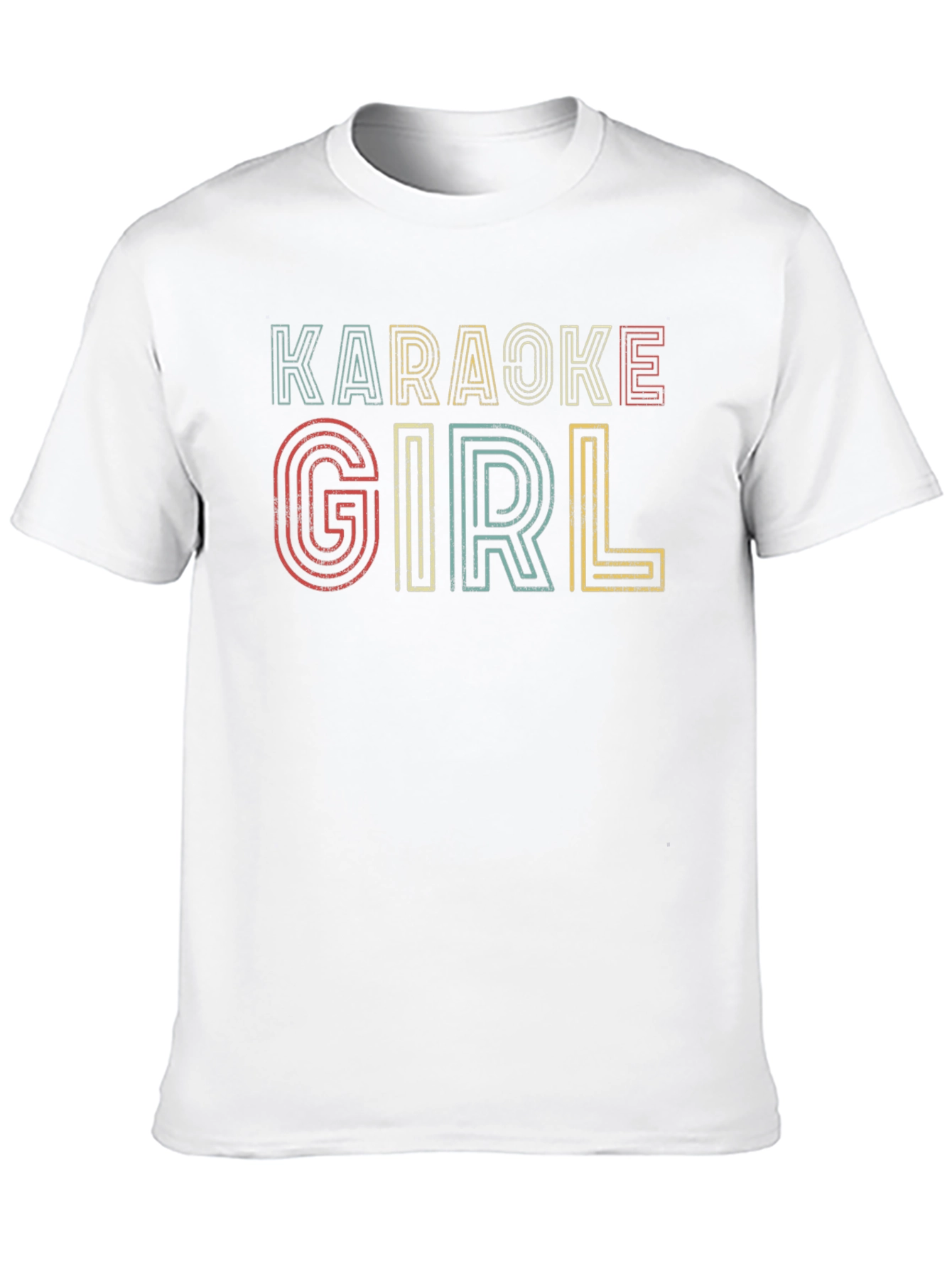 Karaoke Girl Retro Style Graphic T-Shirt
