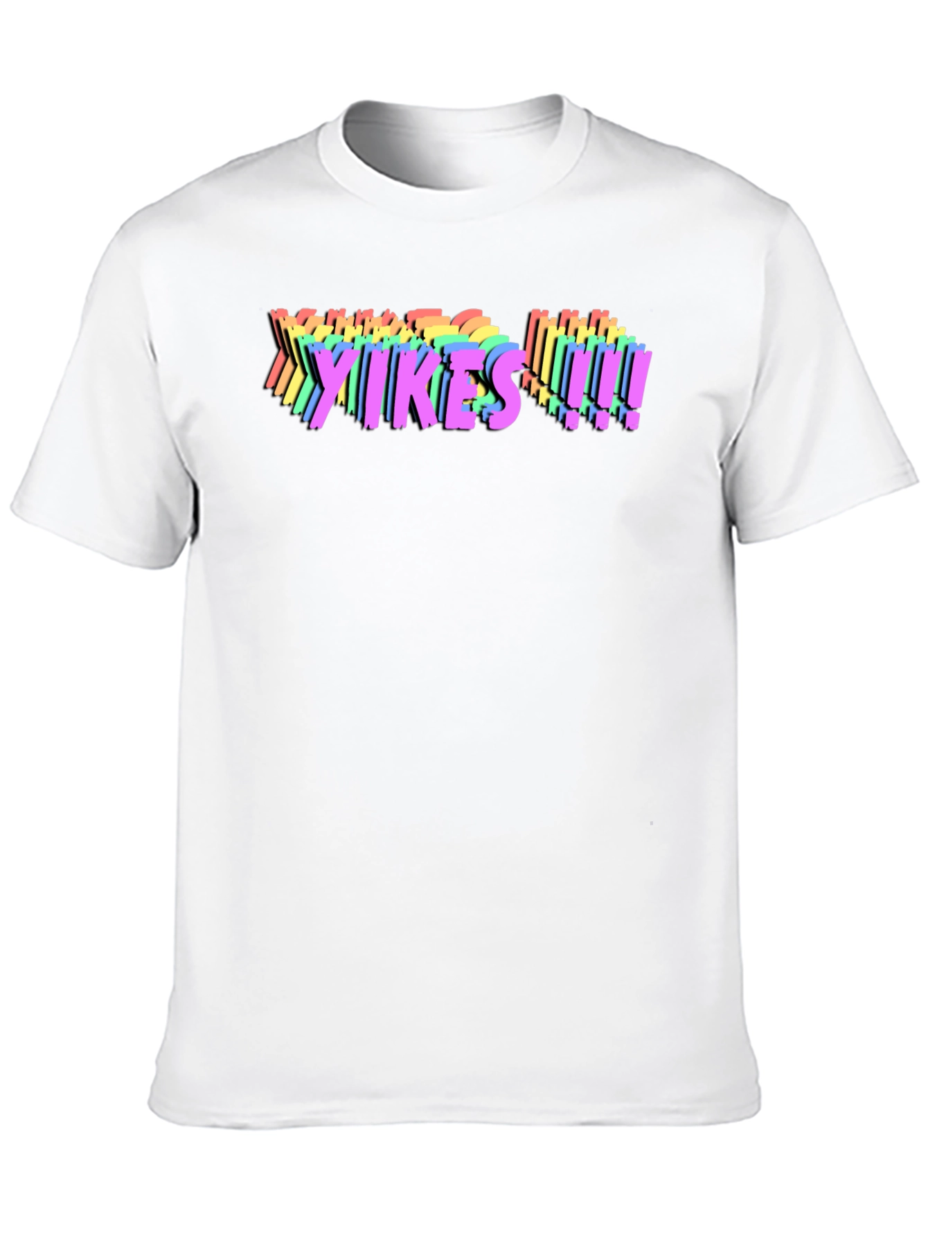 Yikes! Rainbow Graphic T-Shirt - Bold Statement Tee