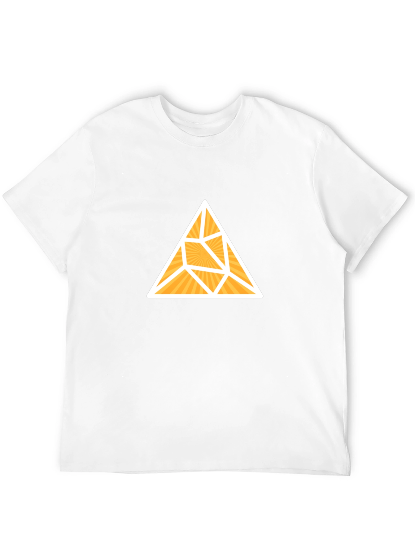 Geometric Triangle Graphic Tee - Stylish Black T-Shirt