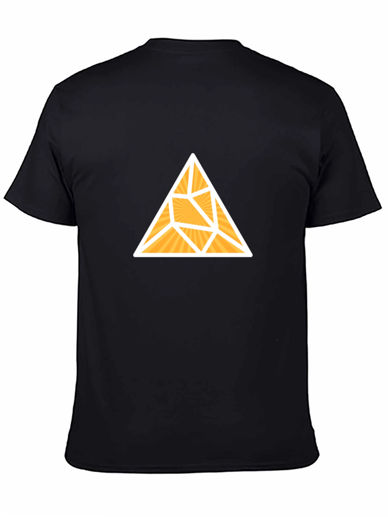 Geometric Triangle Graphic Tee - Stylish Black T-Shirt