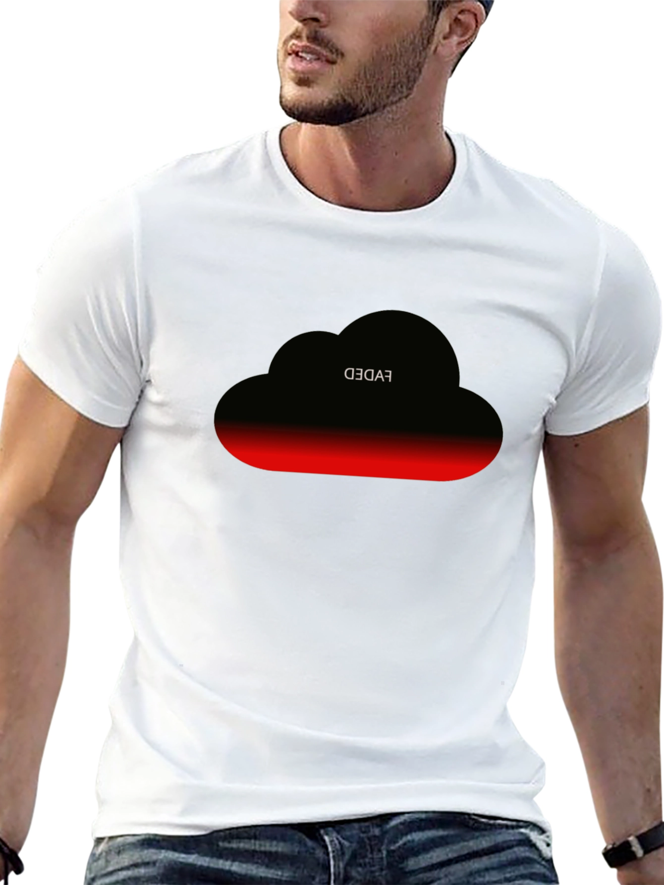 Faded Cloud Graphic T-Shirt - Modern Design
