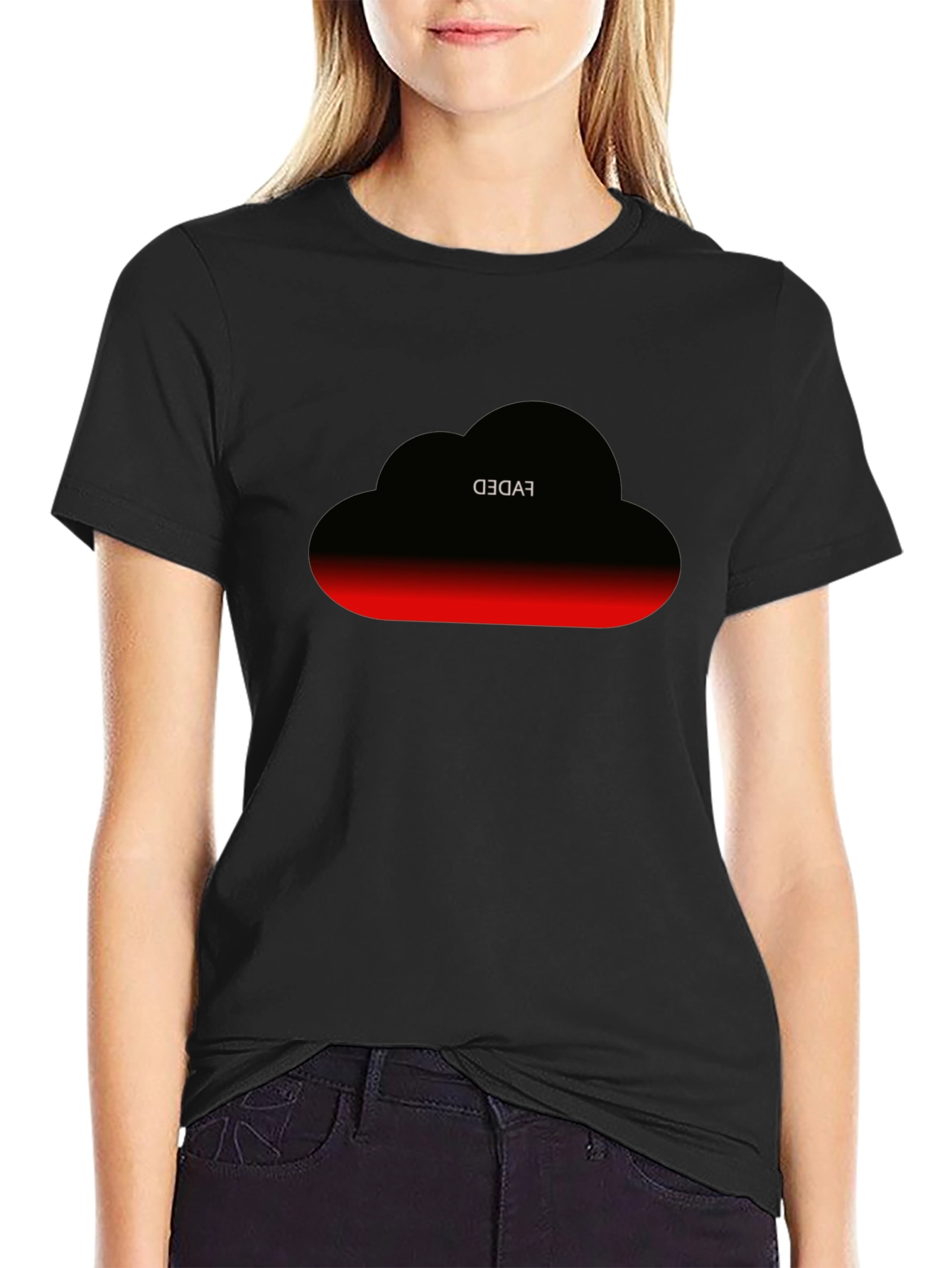 Faded Cloud Graphic T-Shirt - Modern Design