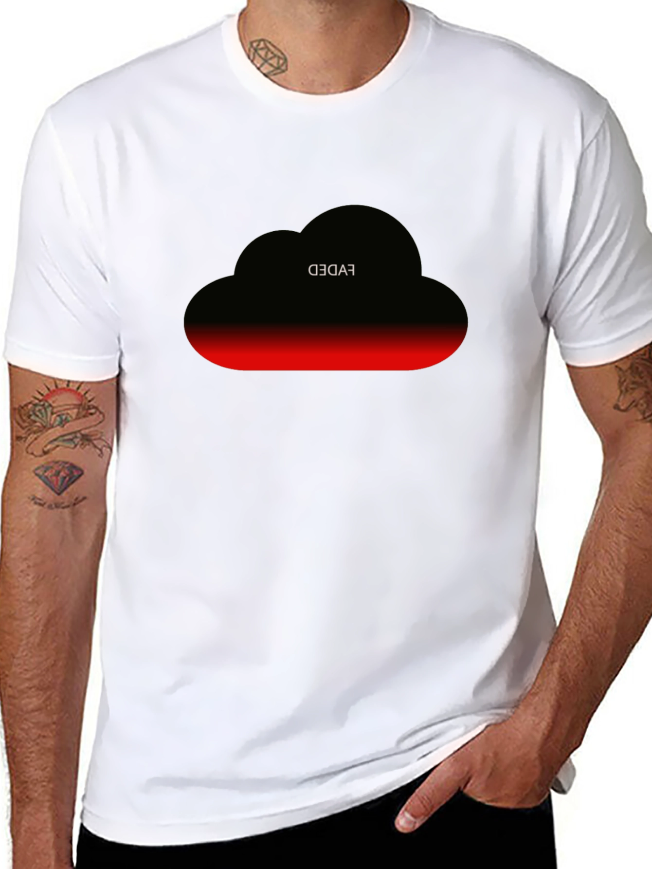 Faded Cloud Graphic T-Shirt - Modern Design