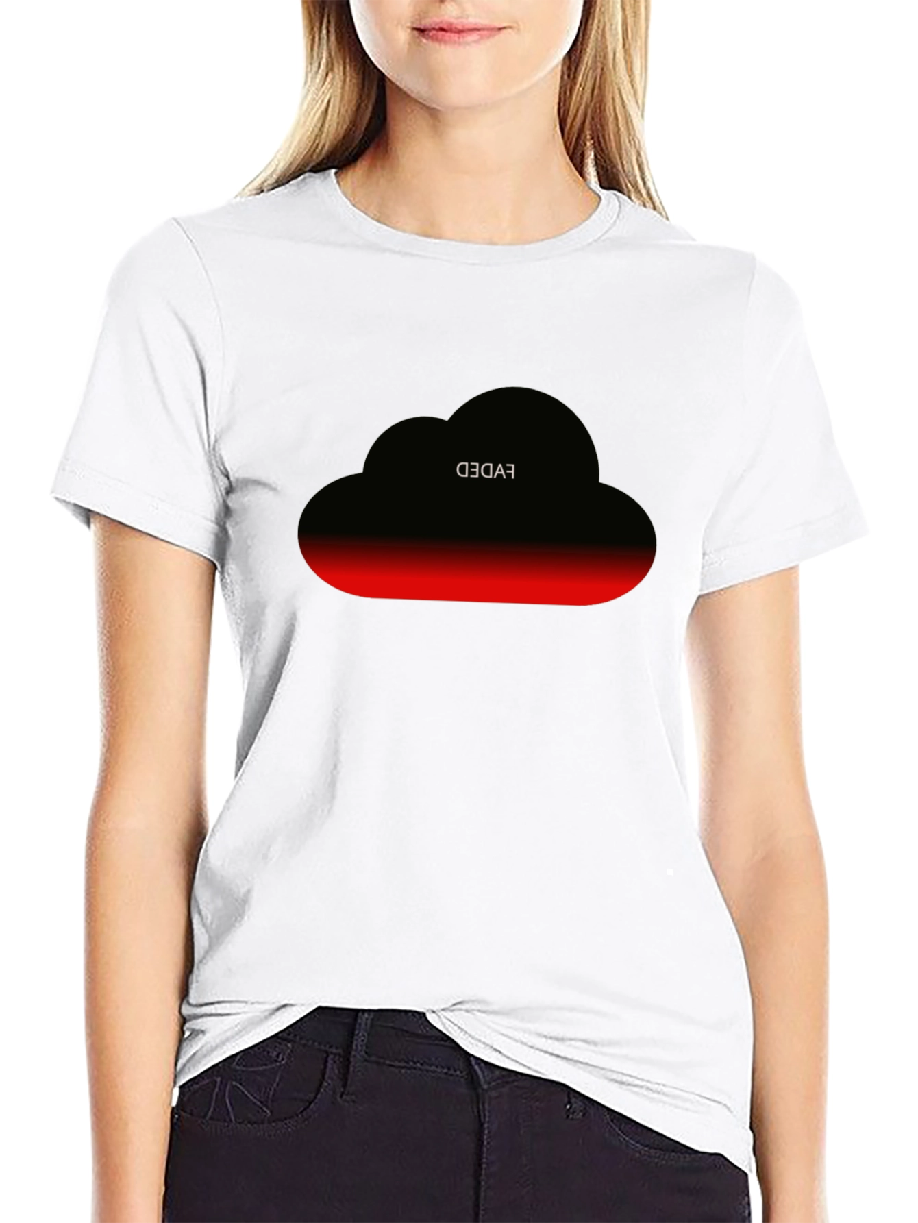 Faded Cloud Graphic T-Shirt - Modern Design