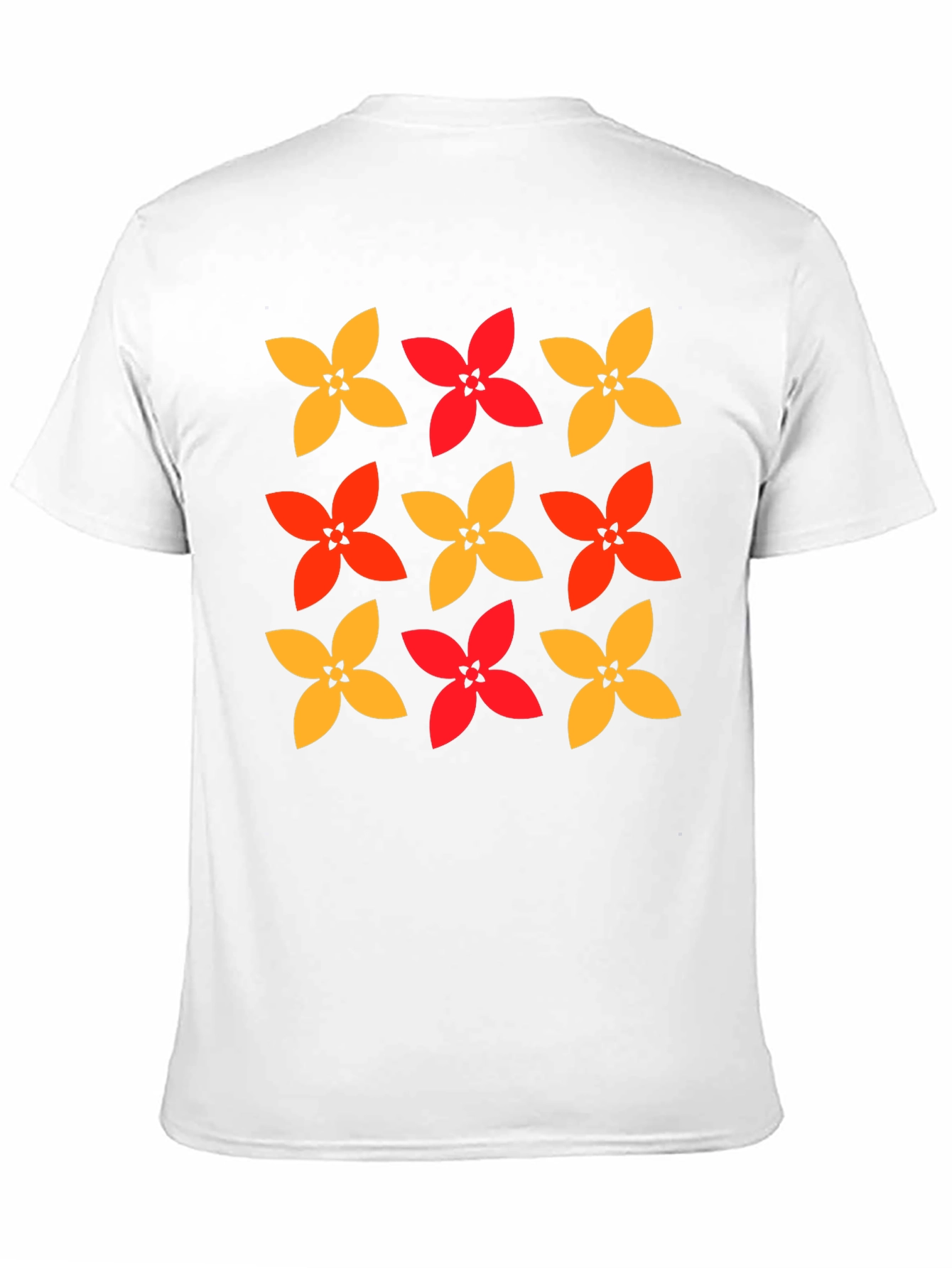 Floral Patterned Crew Neck T-Shirt