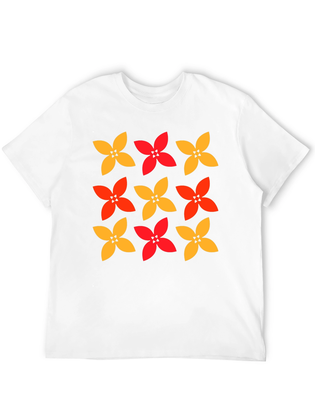Floral Patterned Crew Neck T-Shirt
