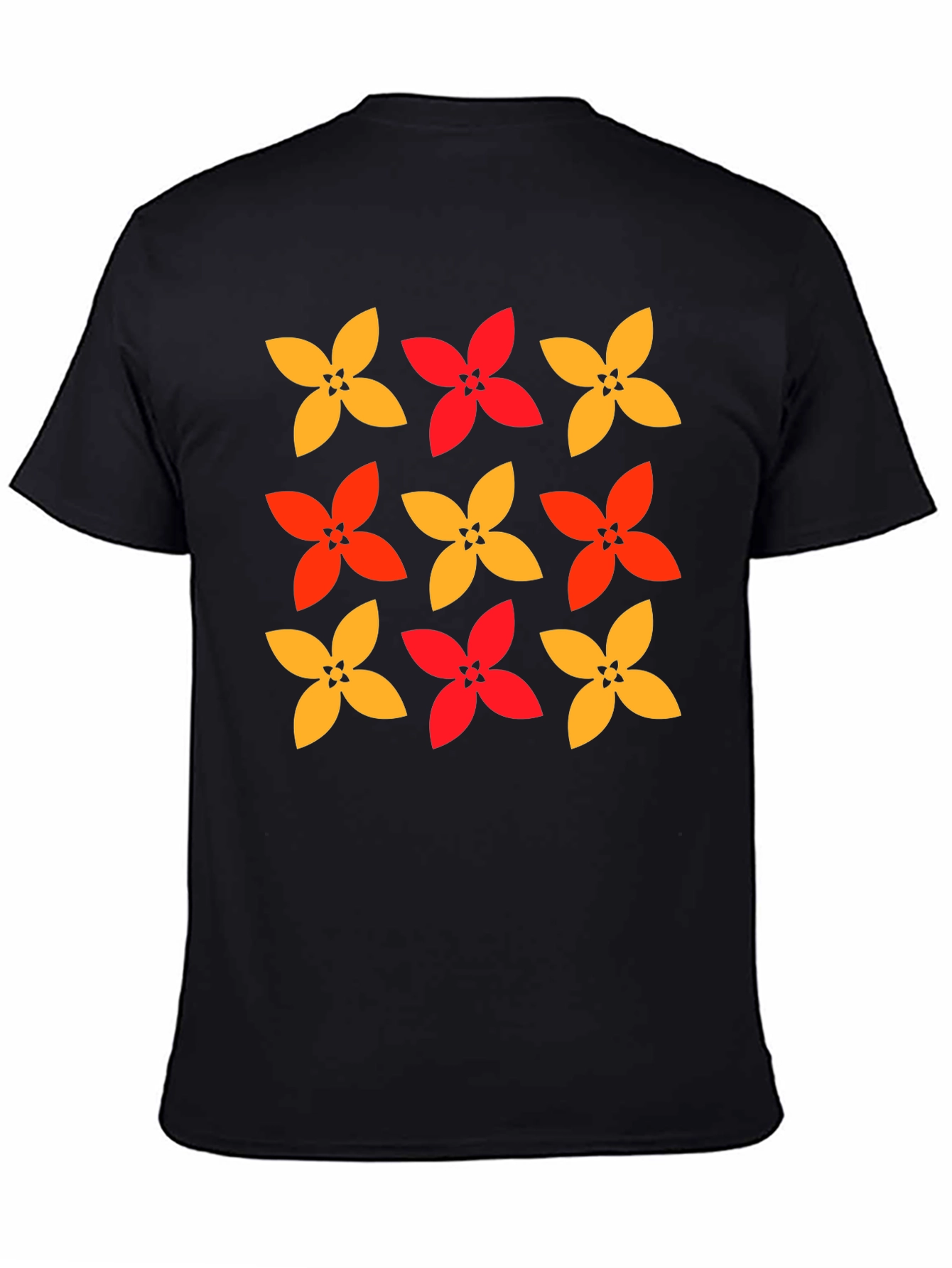 Floral Patterned Crew Neck T-Shirt