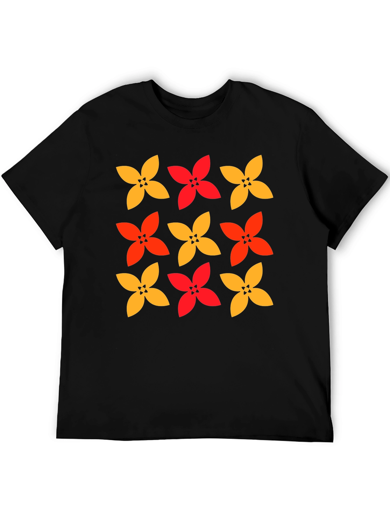 Floral Patterned Crew Neck T-Shirt