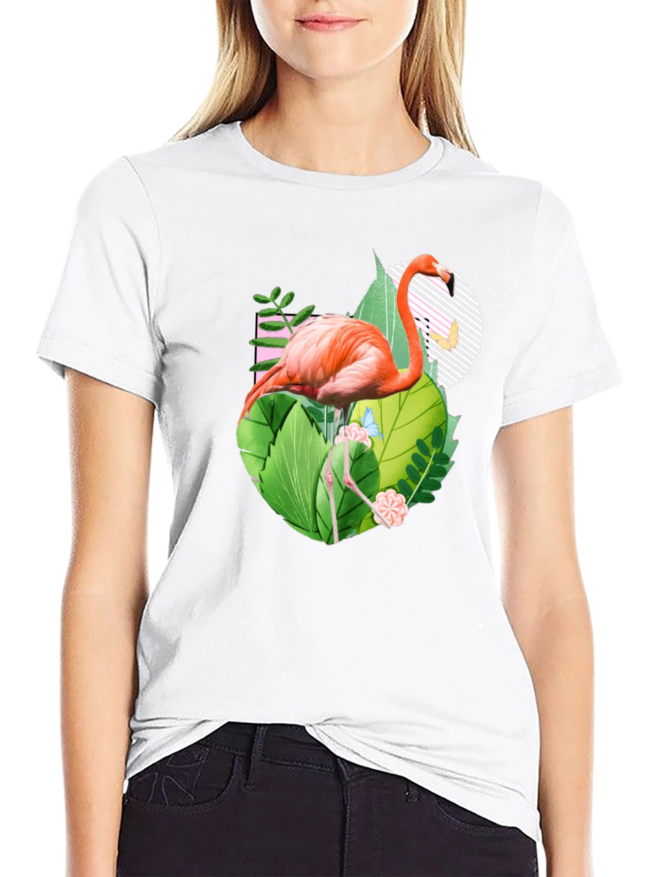 Tropical Flamingo Graphic Tee