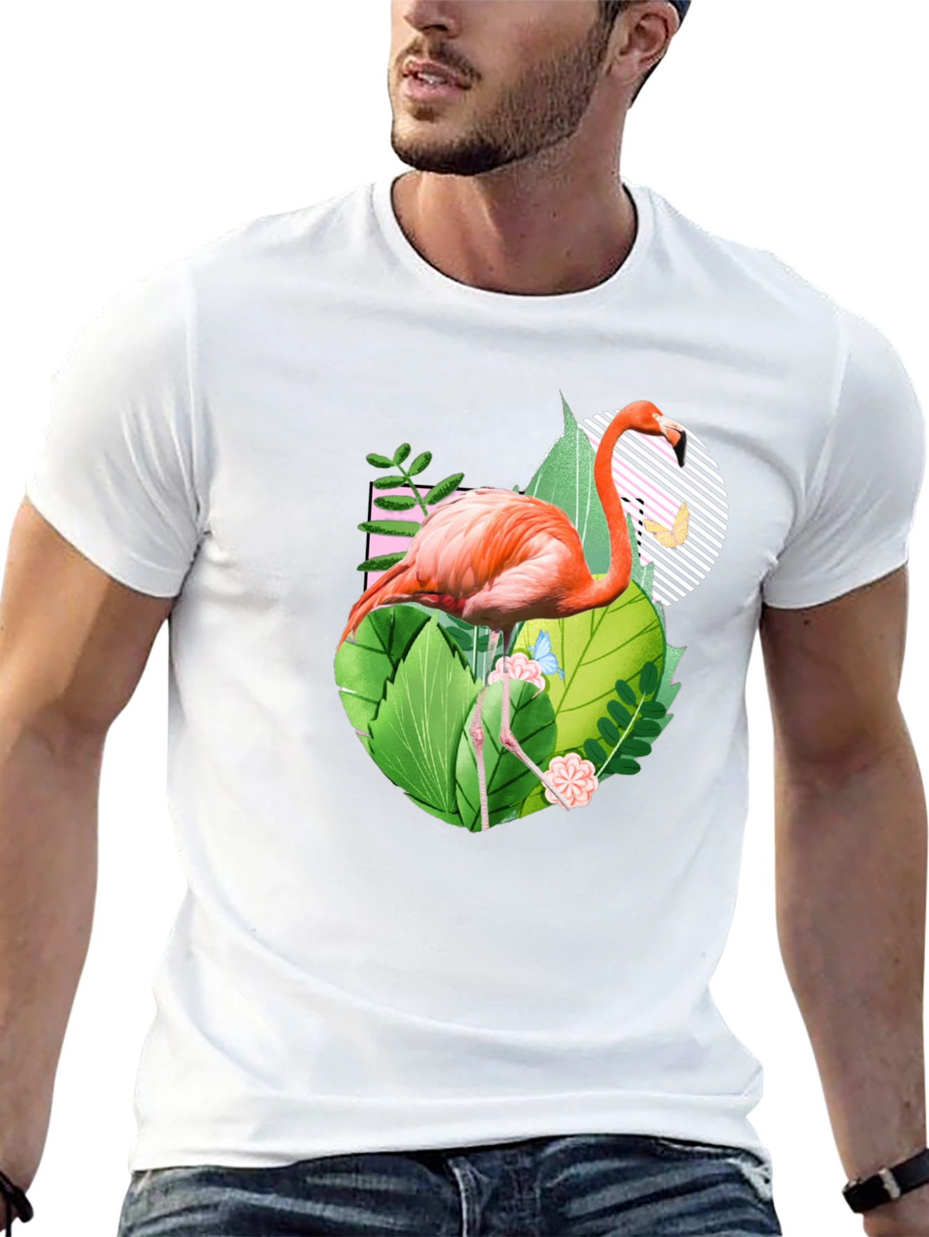 Tropical Flamingo Graphic Tee