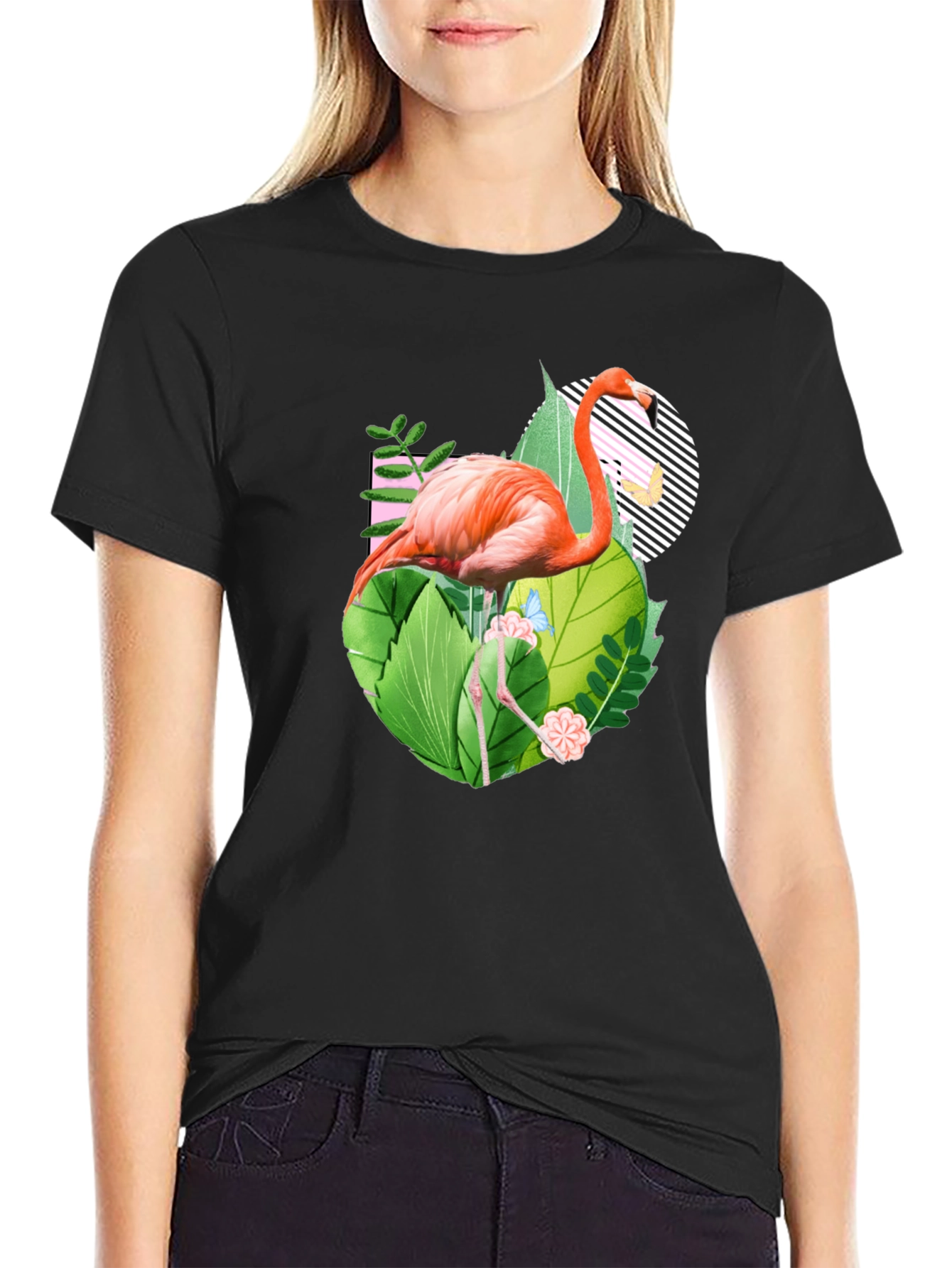 Tropical Flamingo Graphic Tee