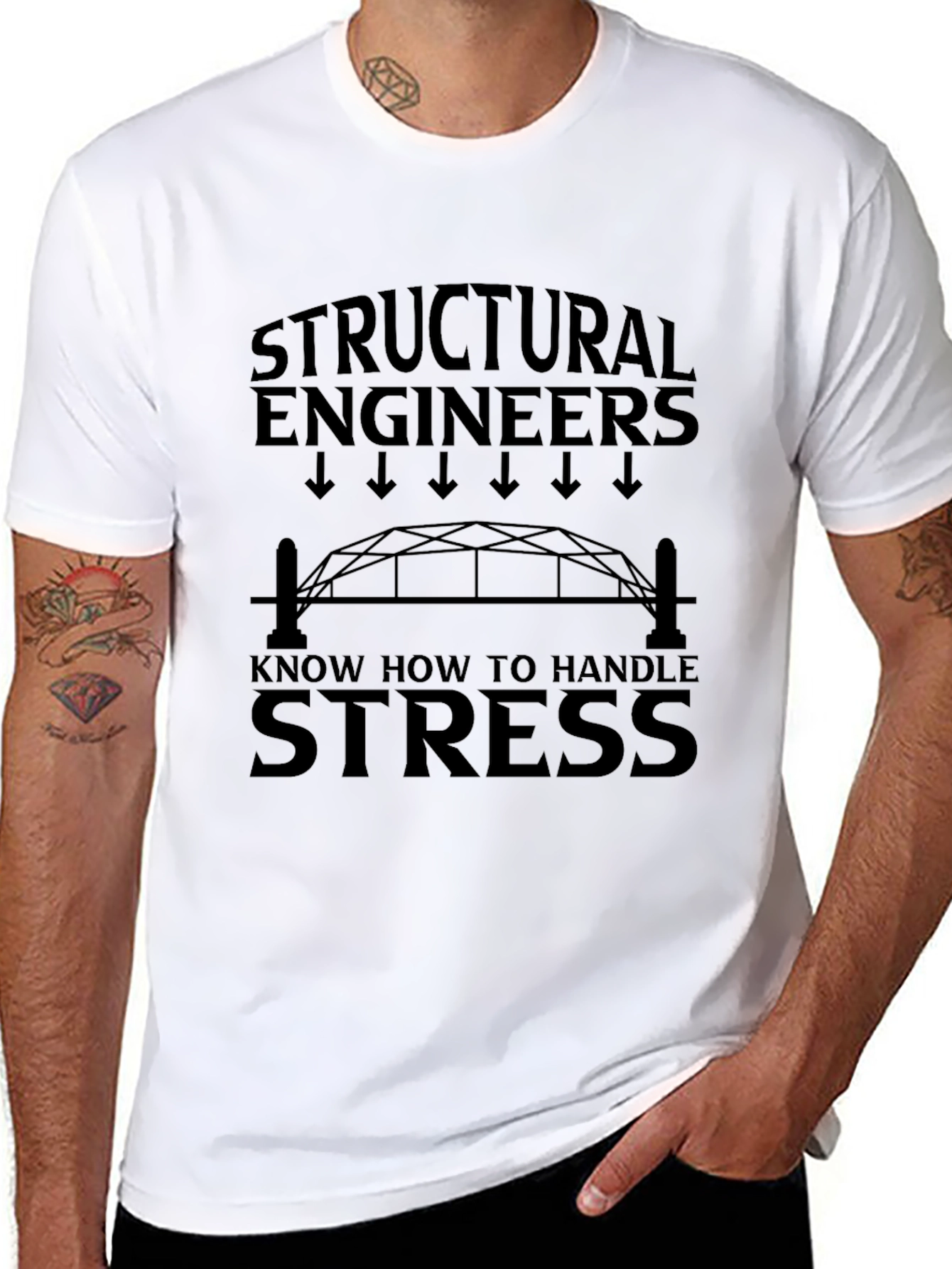 Structural Engineer Stress T-Shirt - Black