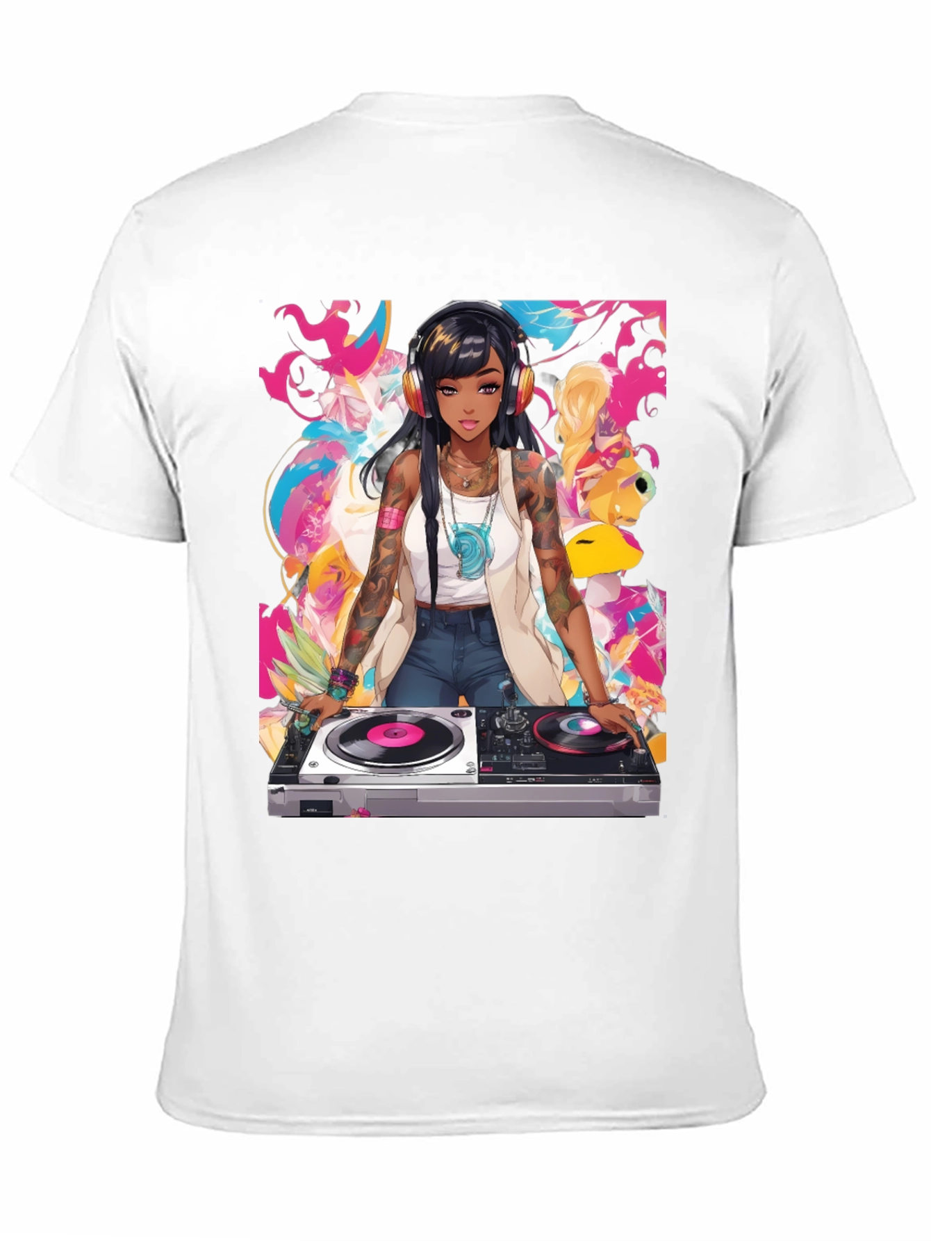 DJ Anime Graphic Tee - Cool Black T-Shirt