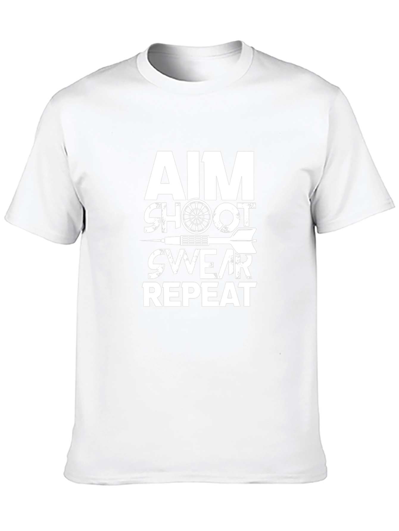 Aim Shoot Swear Repeat Black Graphic Tee