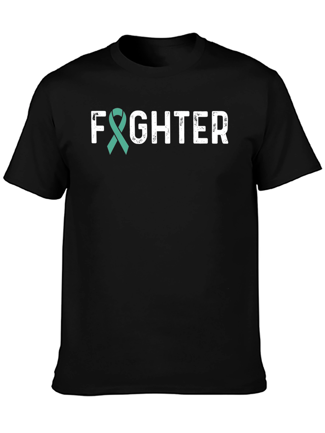 Fighter Teal Ribbon Awareness T-Shirt