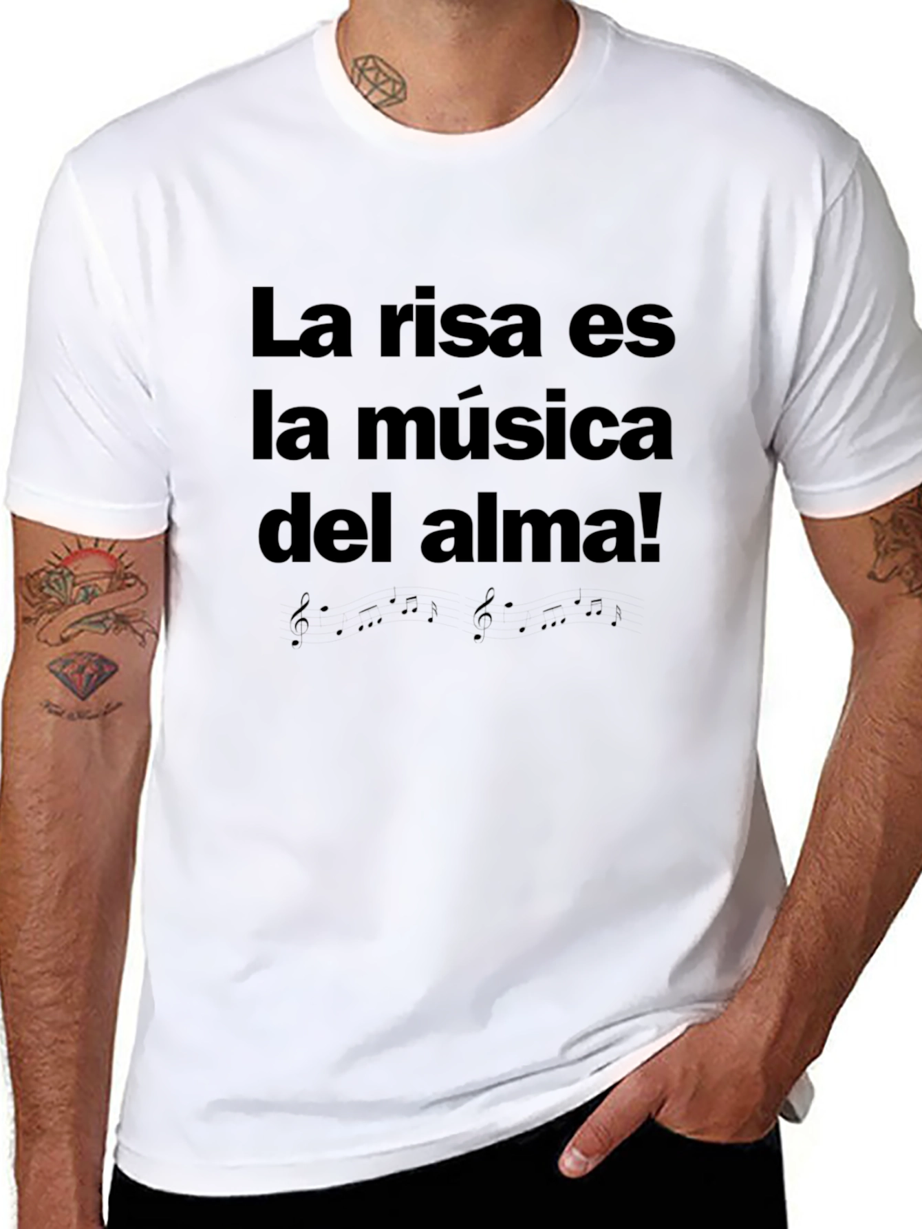 La Risa Es La Música del Alma Black T-Shirt