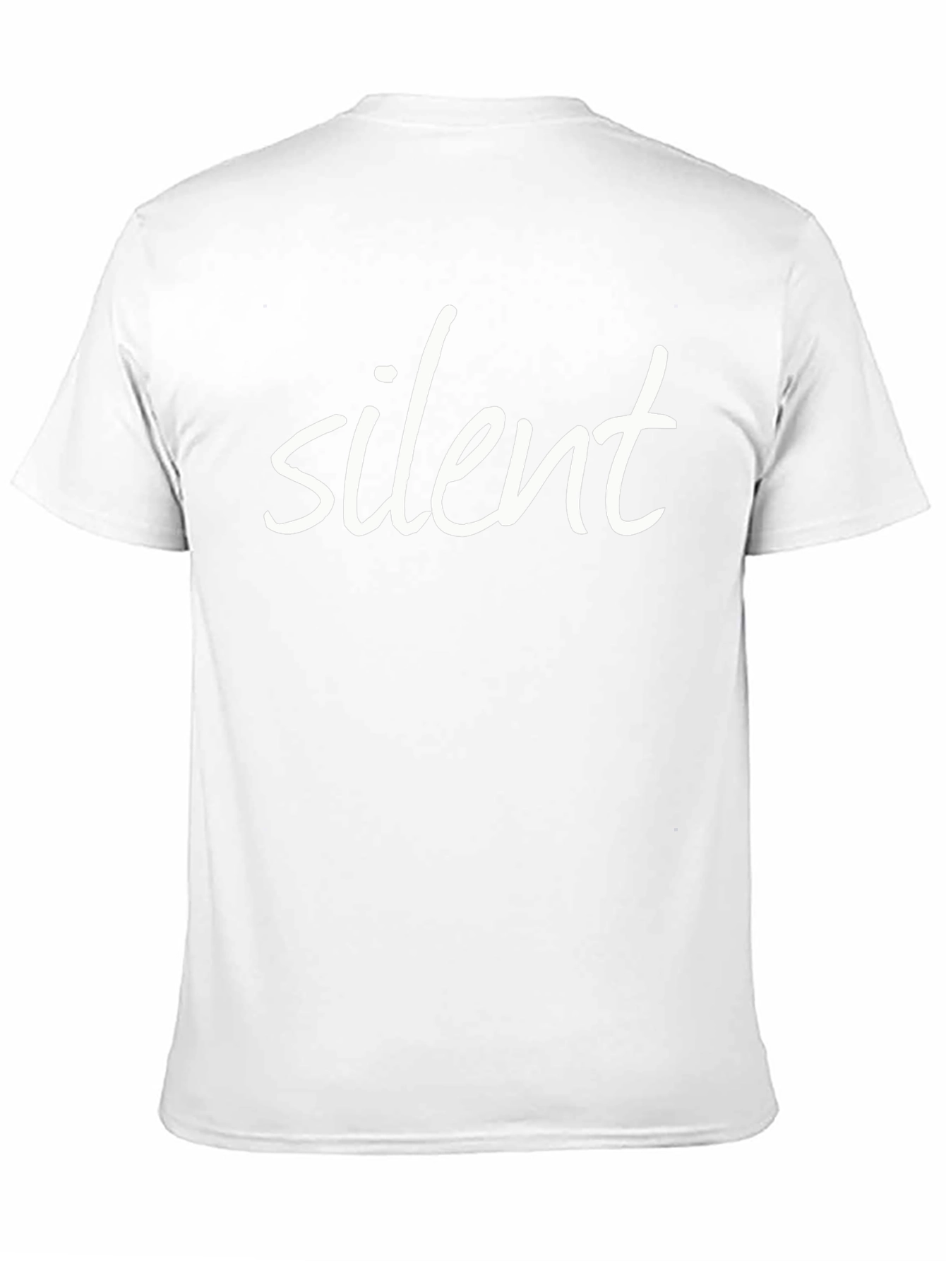 Silent Black Cotton Graphic T-Shirt