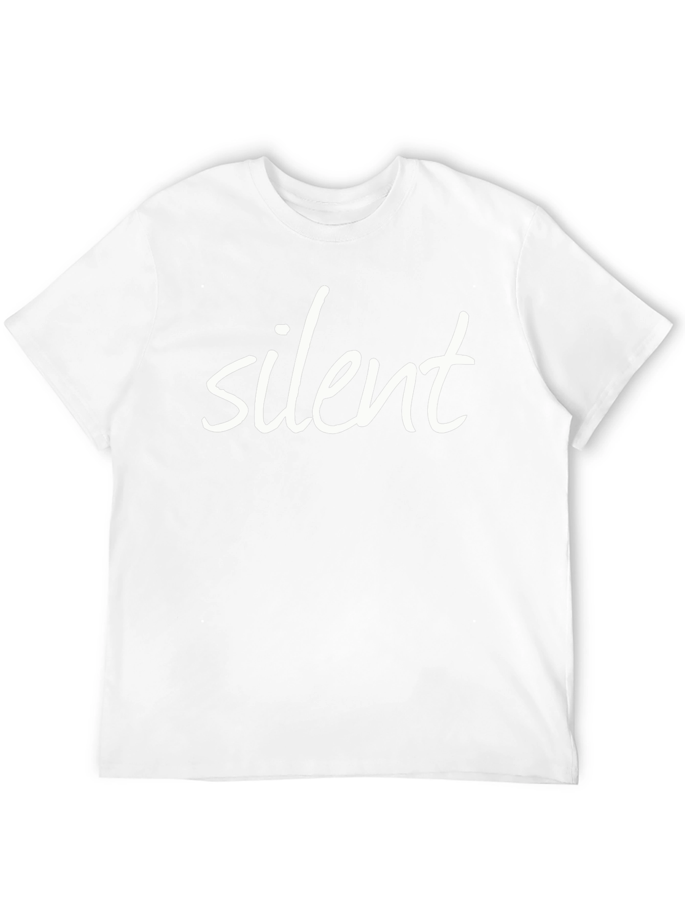 Silent Black Cotton Graphic T-Shirt
