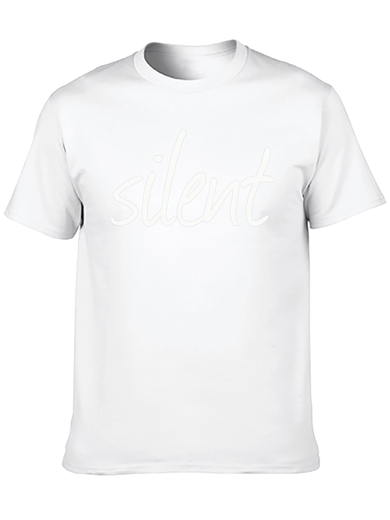 Silent Black Cotton Graphic T-Shirt