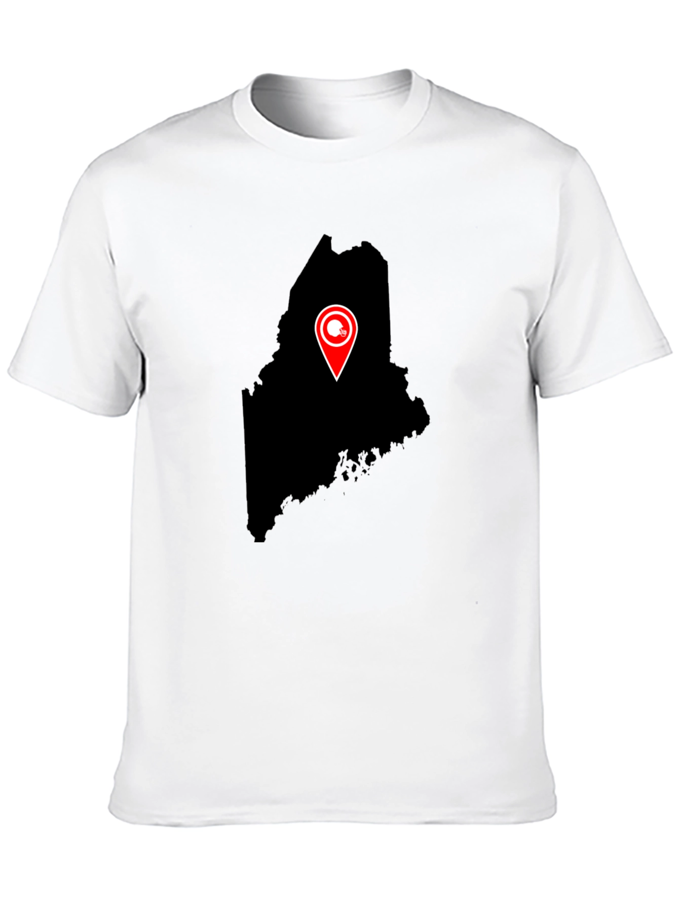 Maine Football Helmet Location T-Shirt