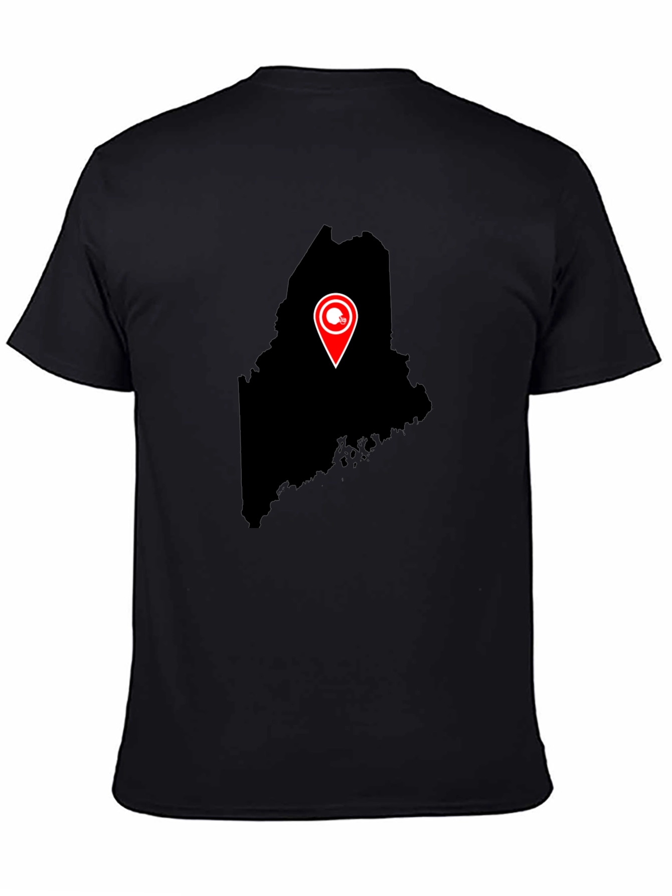 Maine Football Helmet Location T-Shirt