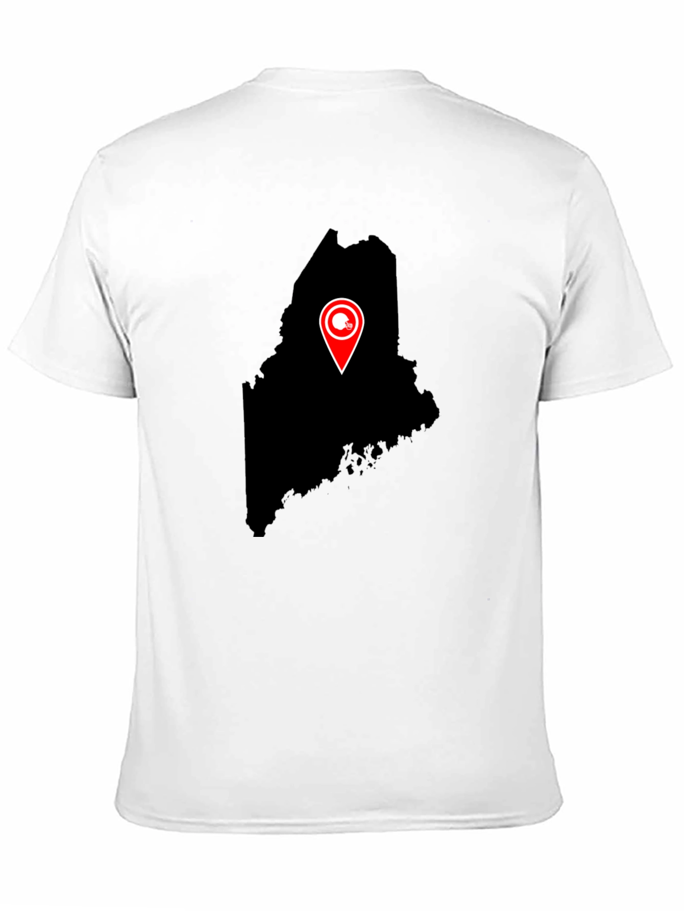 Maine Football Helmet Location T-Shirt
