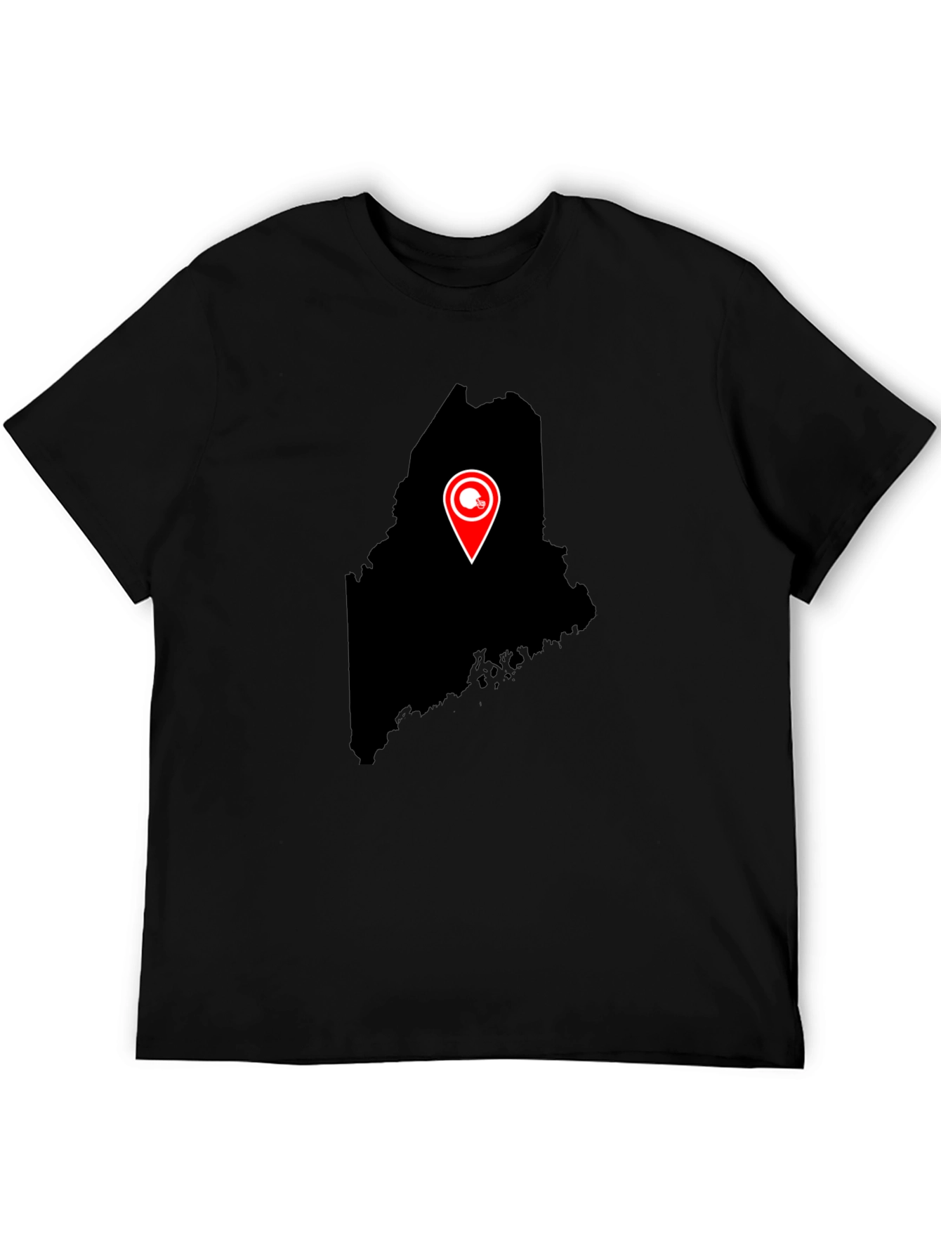 Maine Football Helmet Location T-Shirt