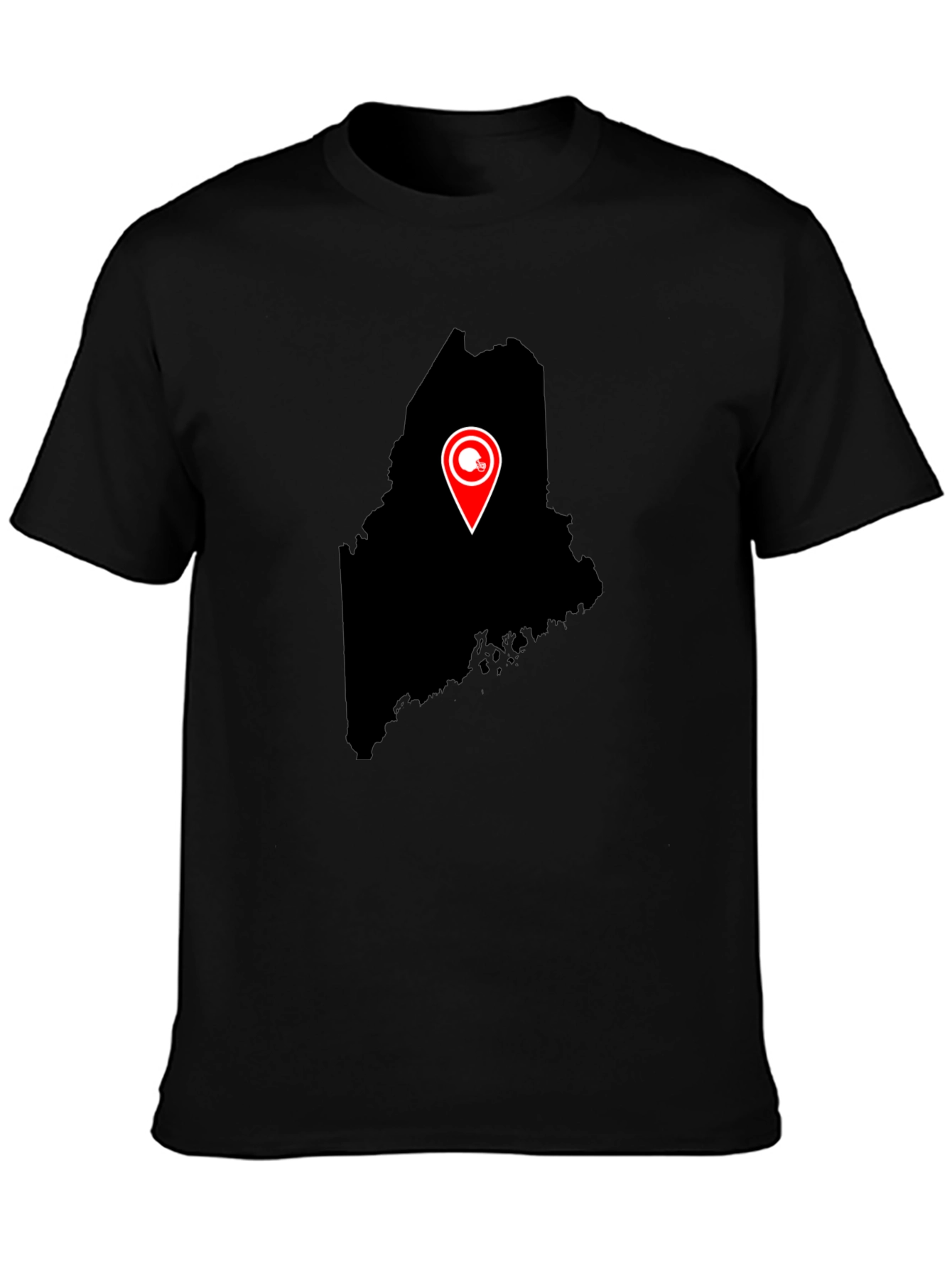 Maine Football Helmet Location T-Shirt