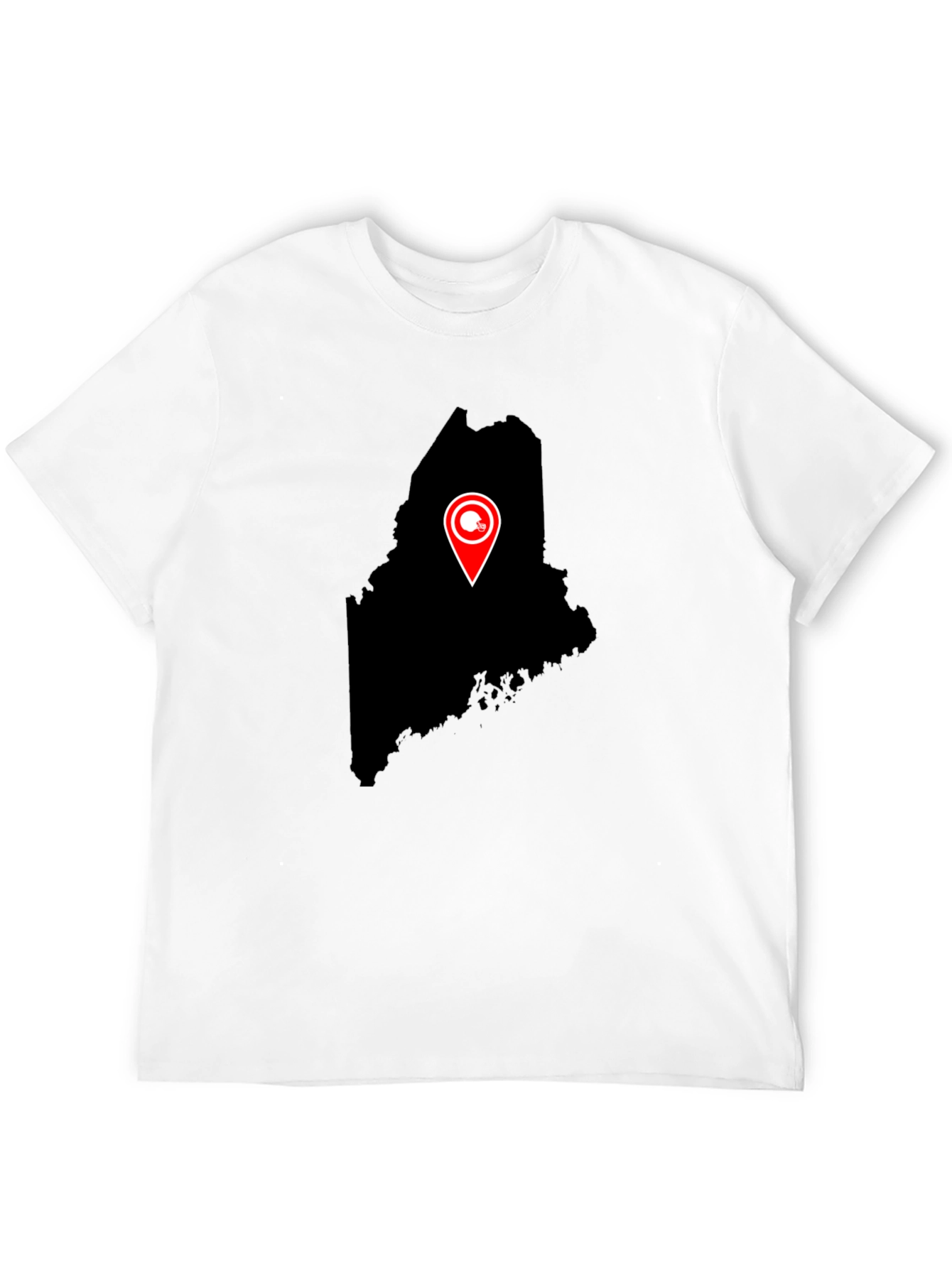 Maine Football Helmet Location T-Shirt