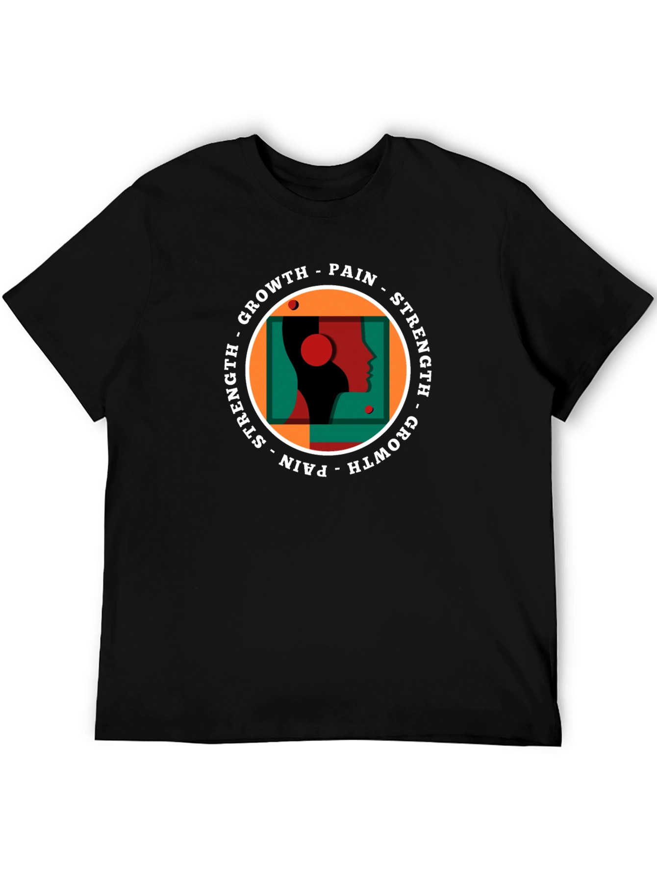 Growth Pain Strength Graphic Tee - Black