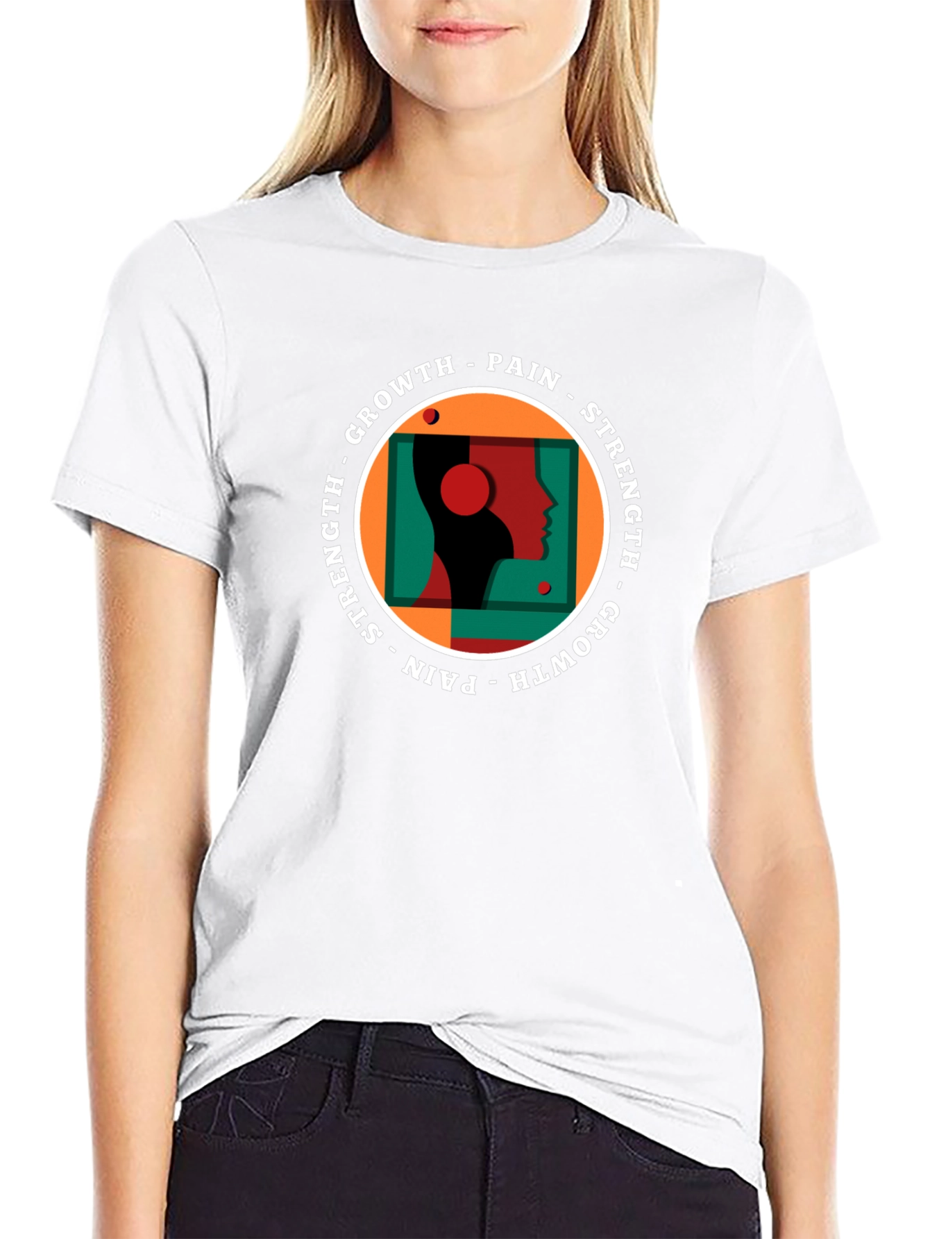 Growth Pain Strength Graphic Tee - Black