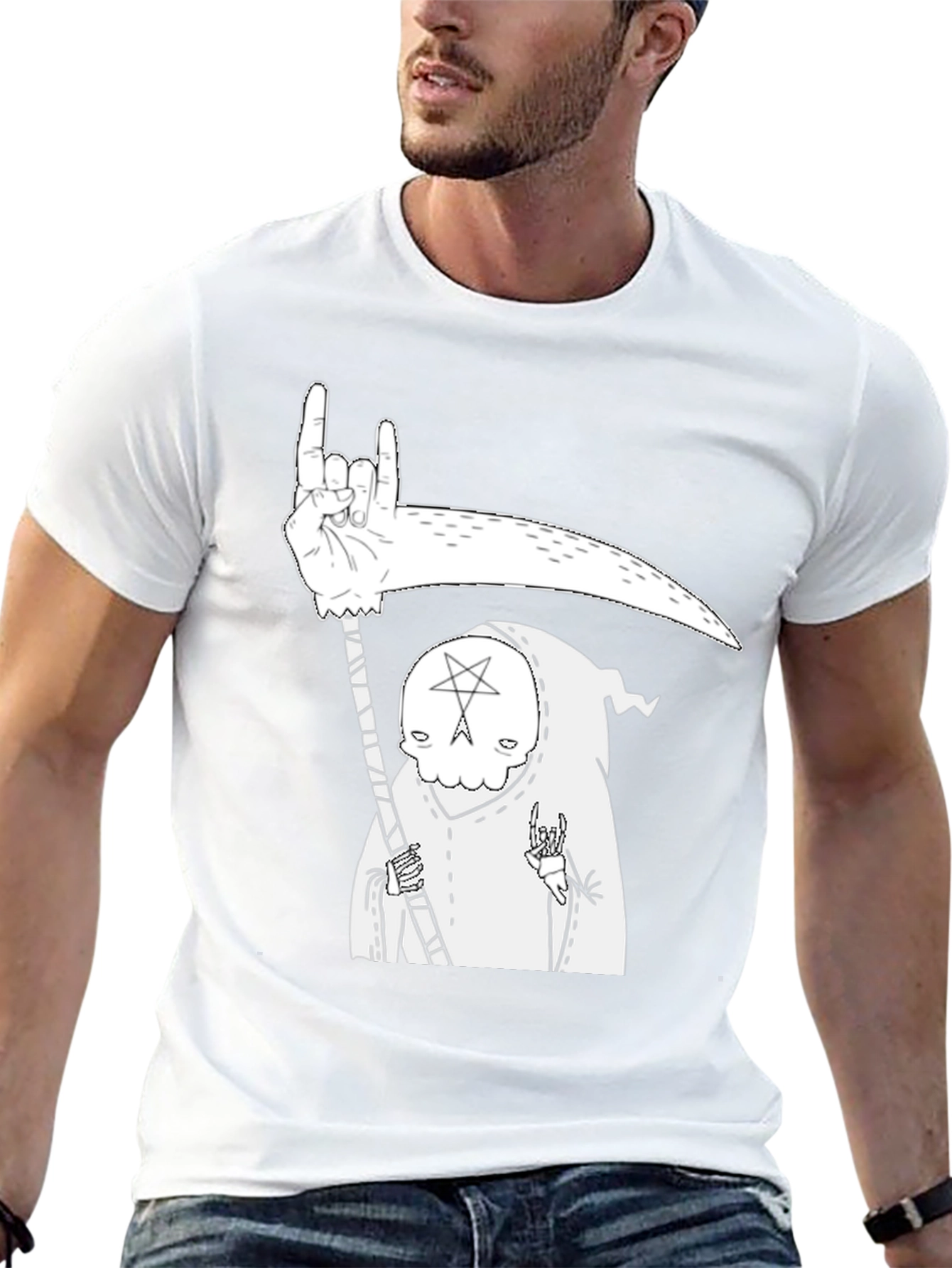 Grim Reaper Graphic T-Shirt - Heavy Metal Death